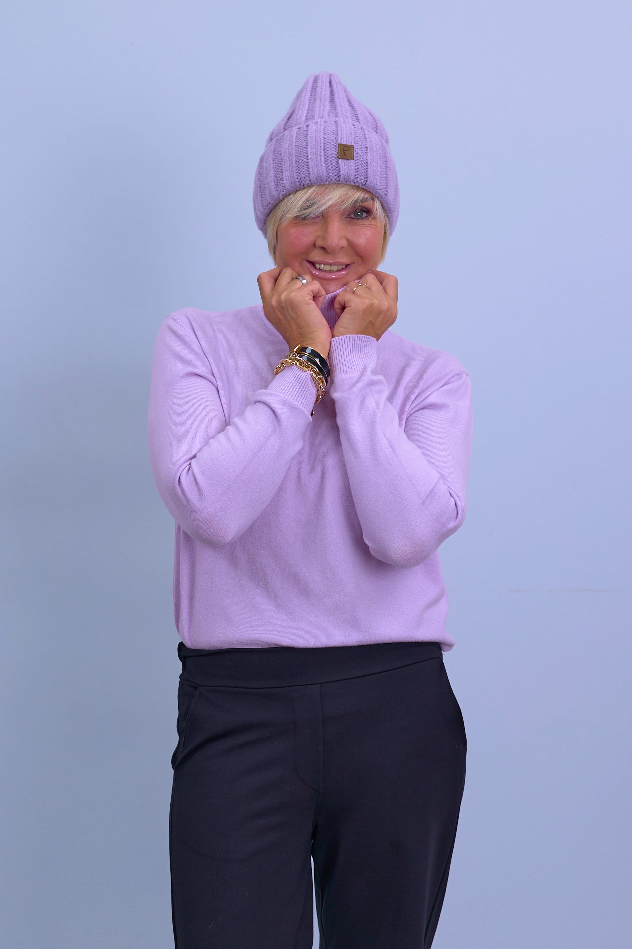 Rollkragen Pullover "Senora", flieder