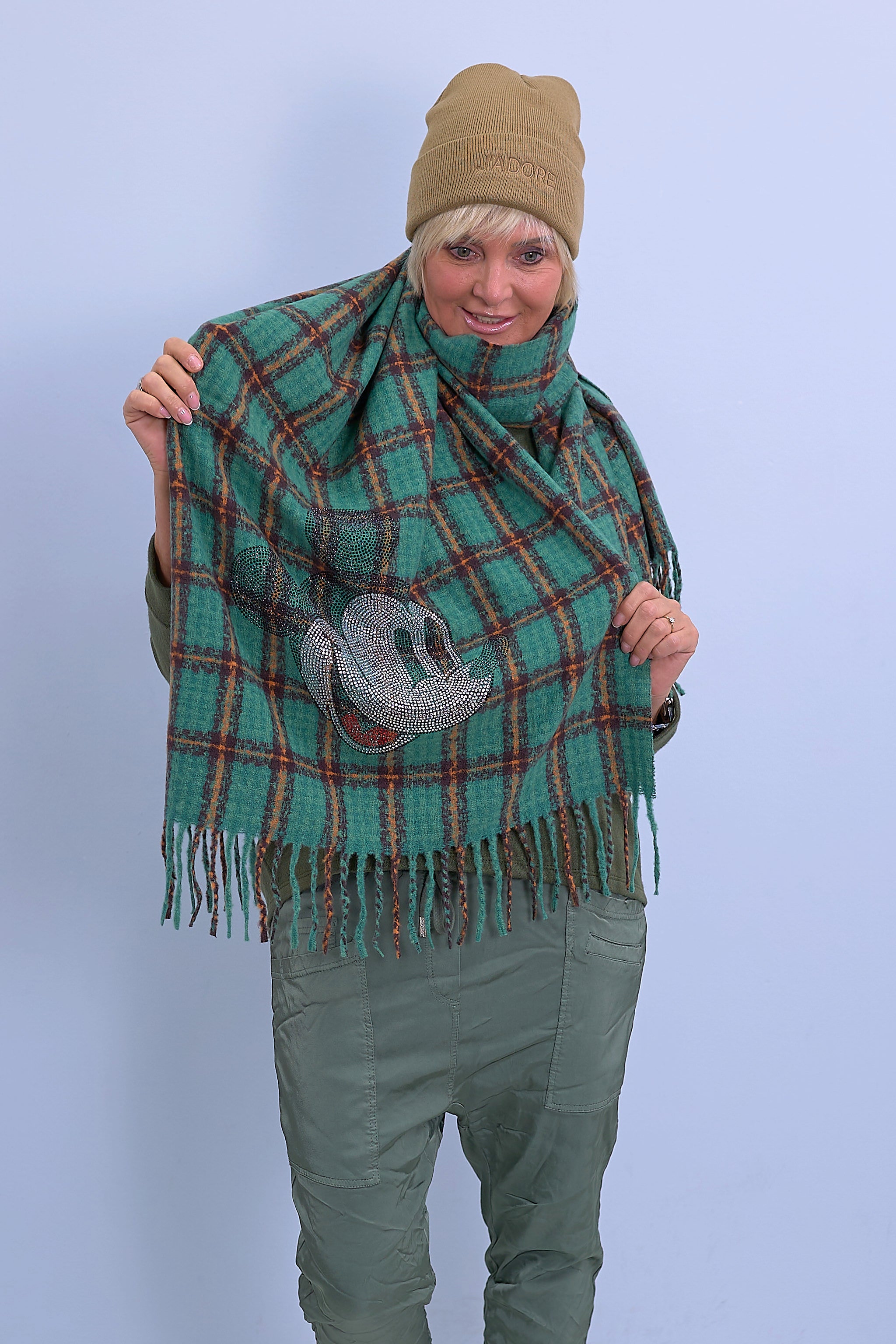 Damen Accessoires Schal kariert grün Trends & Lifestyle Deutschland GmbH