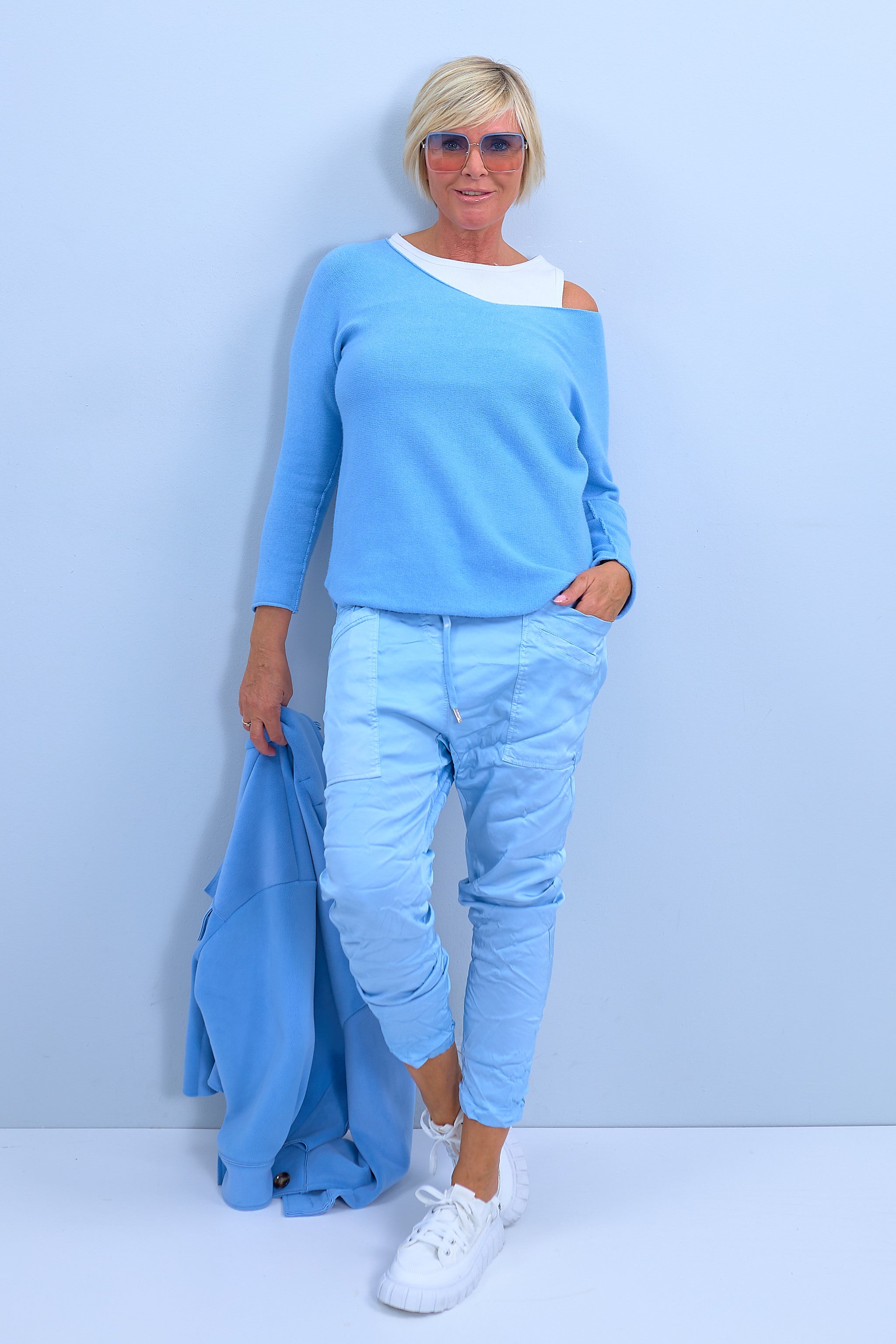 Light blue hot sale satin pants