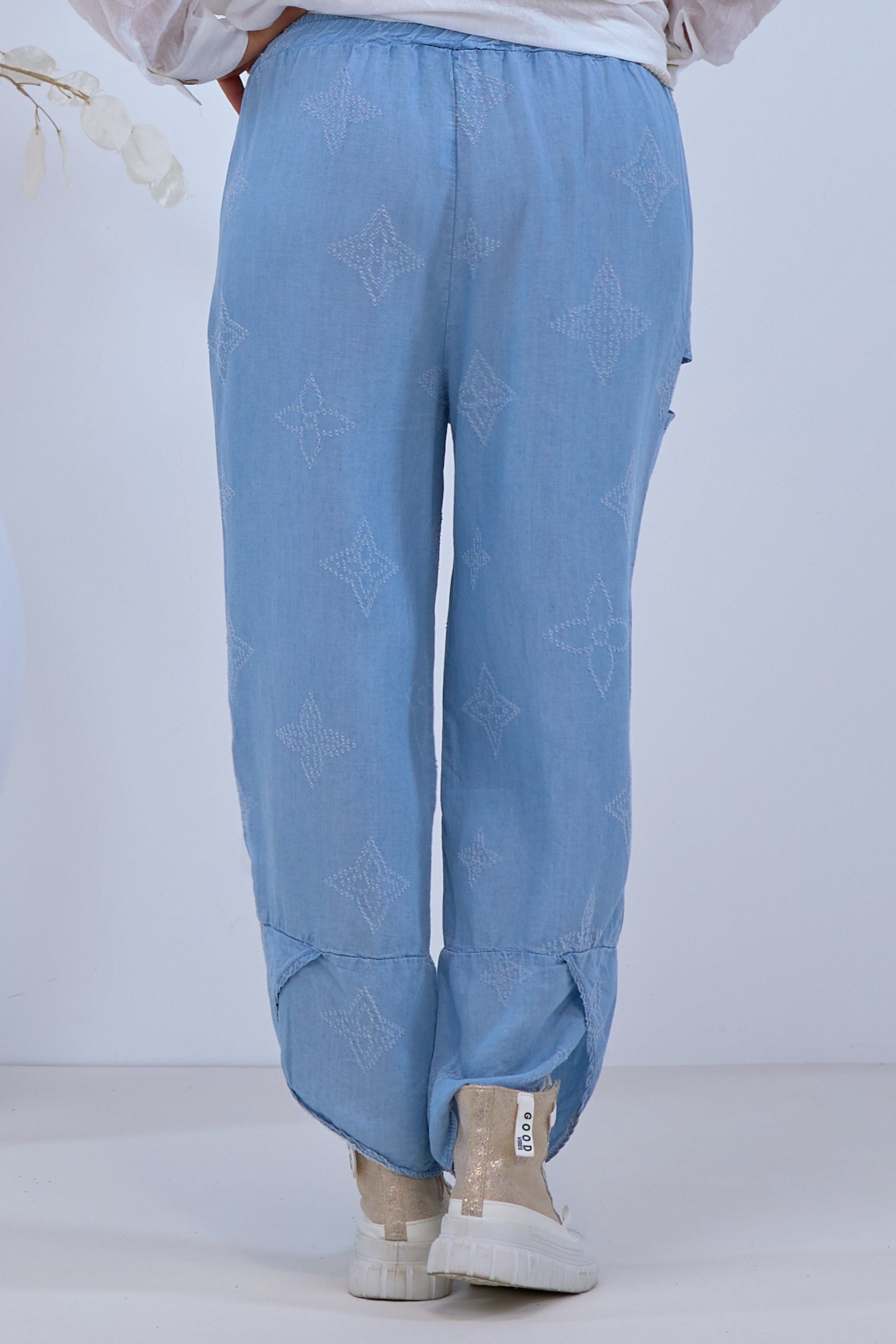Damen lockere Hose mit Muster in blau von Trends & Lifestyle Deutschland GmbH