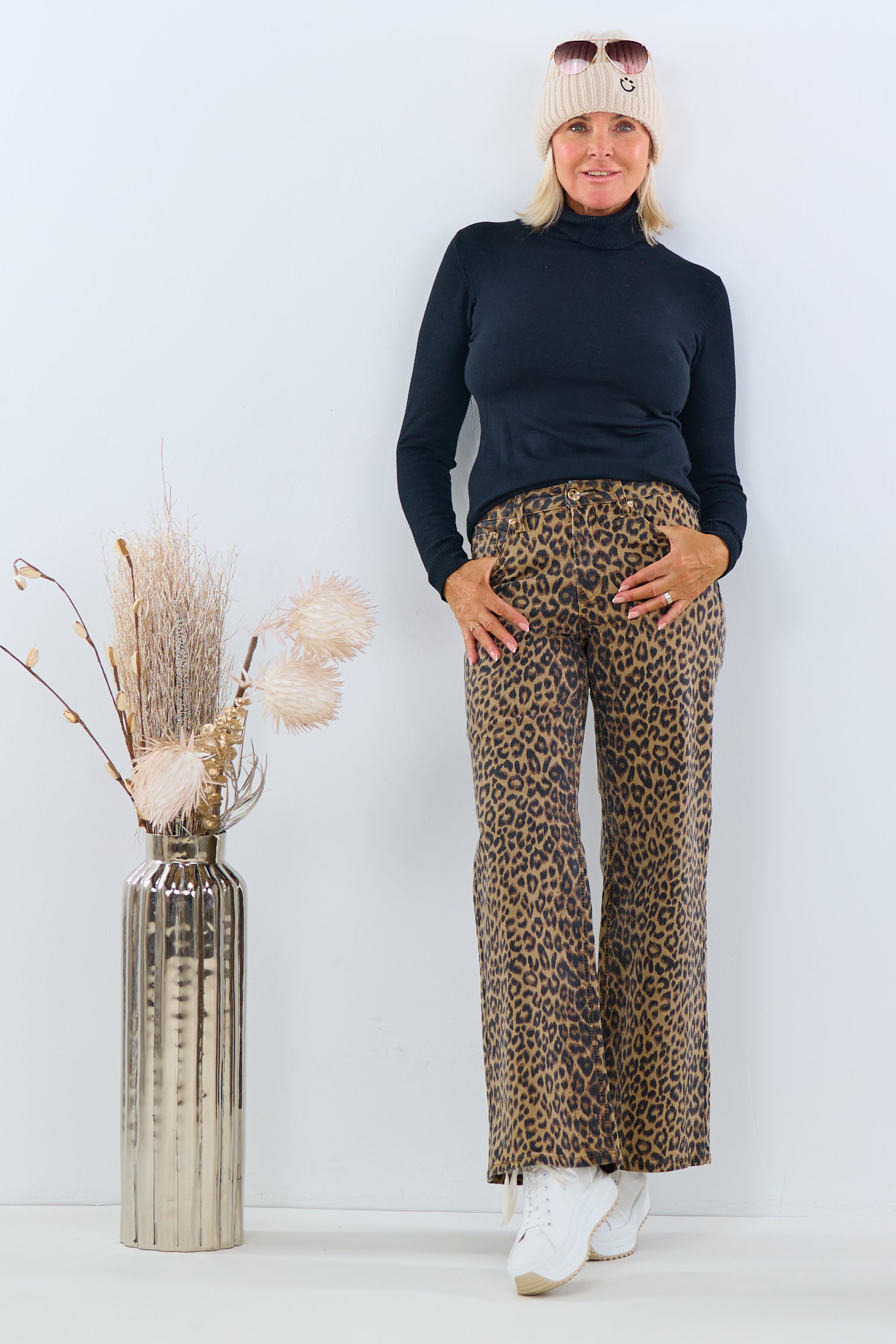 Leo-Jeanshose, leo braun-taupe-camel von Trends & Lifestyle