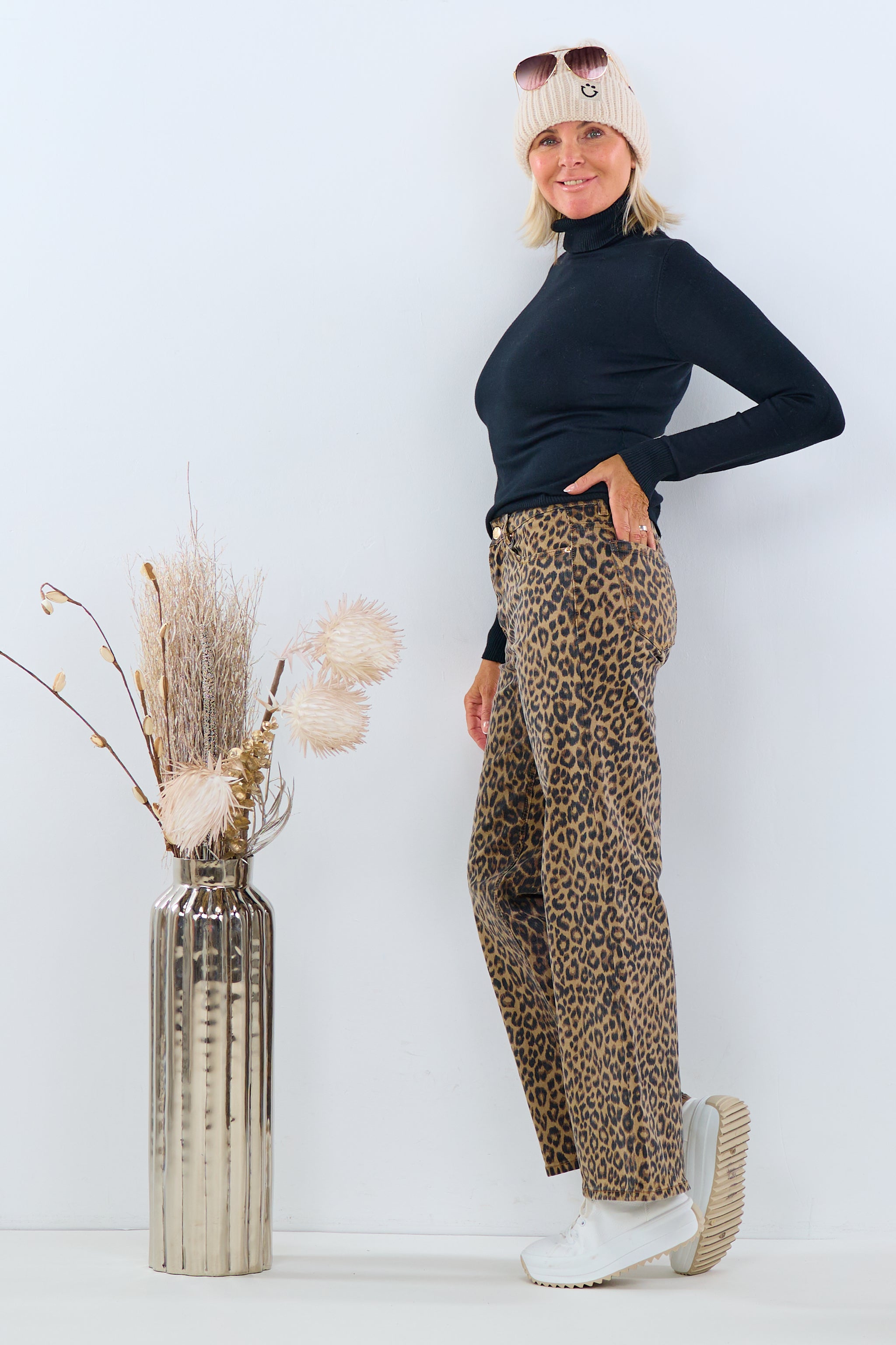 Leo-Jeanshose, leo braun-taupe-camel von Trends & Lifestyle