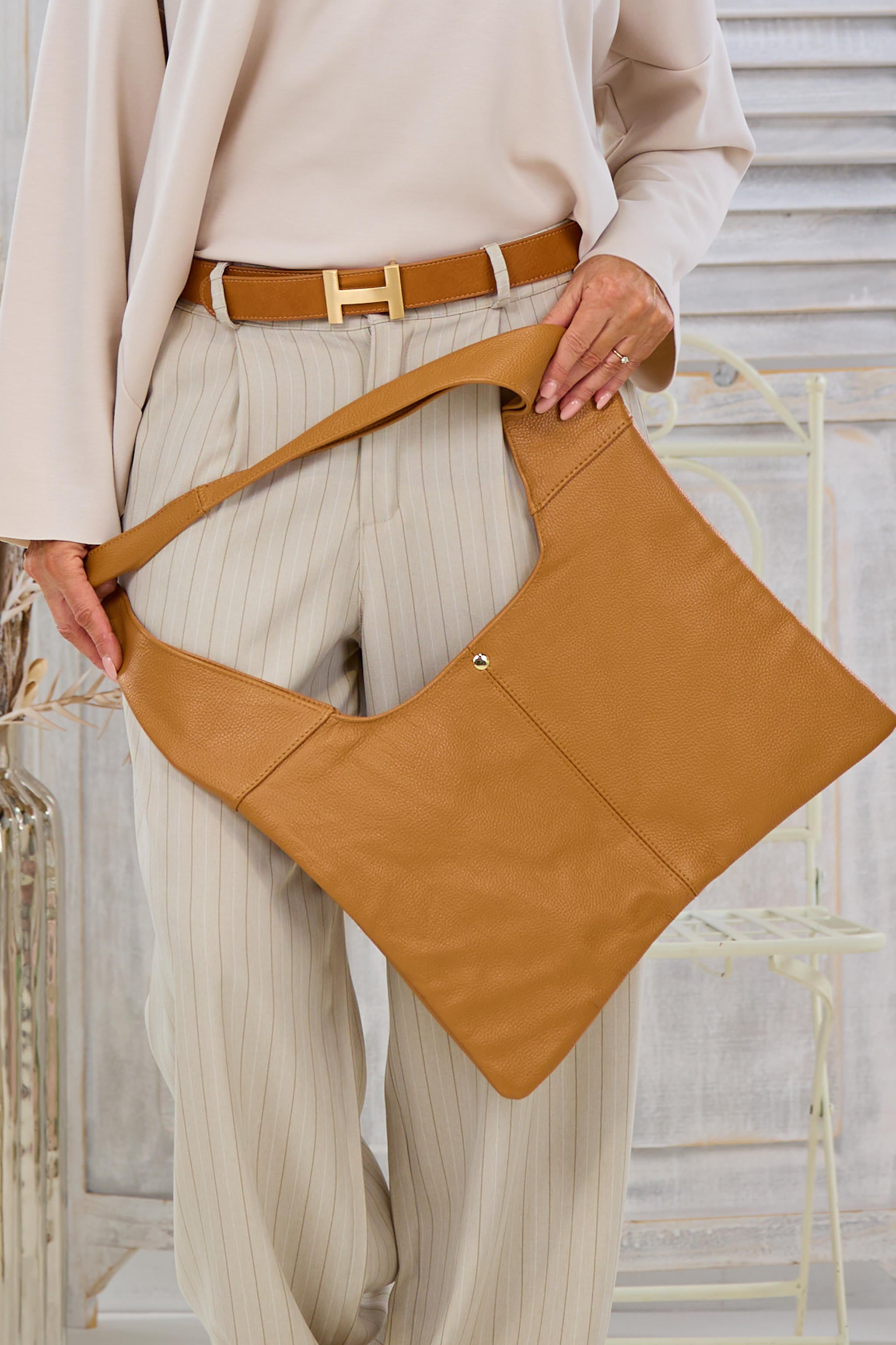 Echtledertasche, camel von Trends & Lifestyle Deutschland GmbH