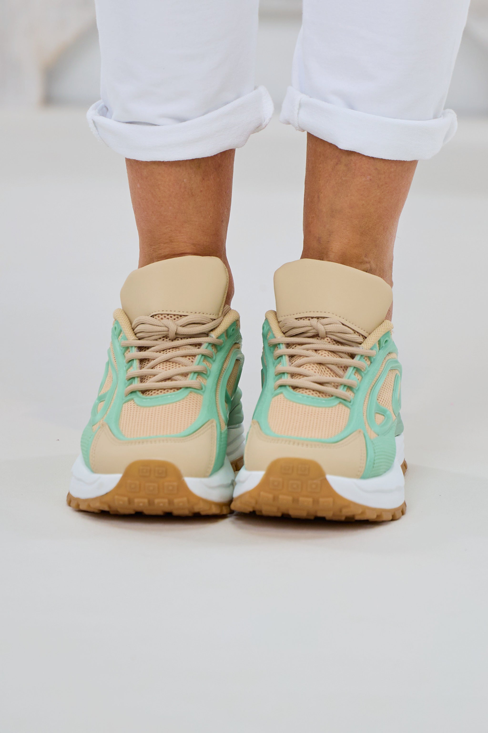 Sportlicher Sneaker, beige-mint-weiß von Trends & Lifestyle Deutschland GmbH