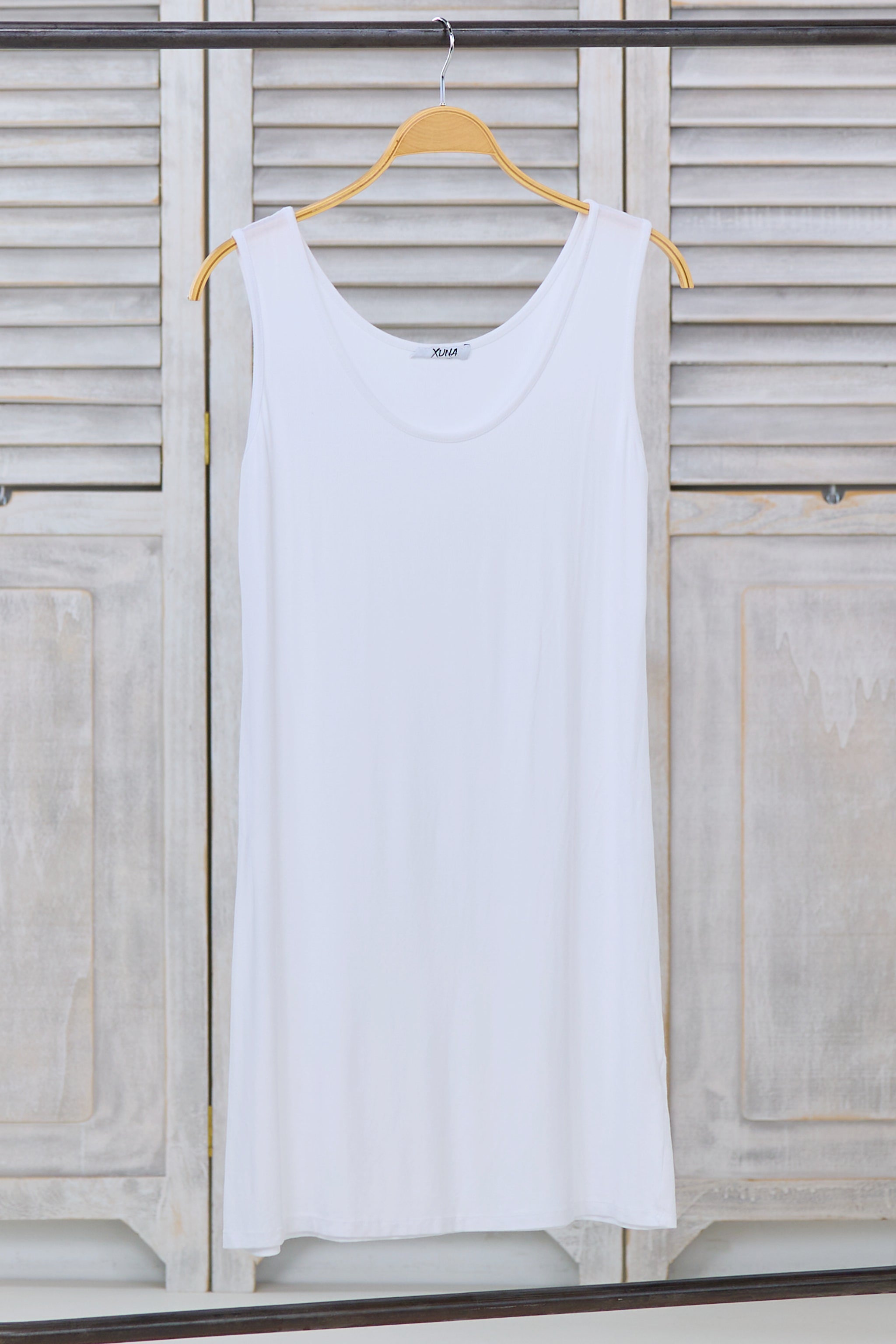 simple slip, white