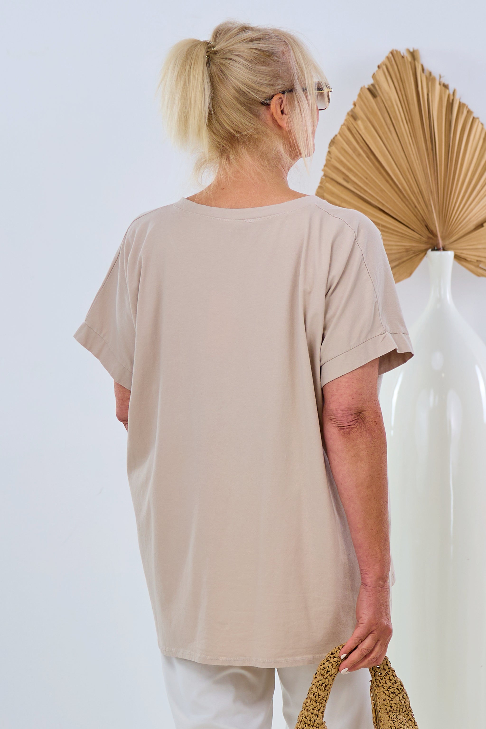 Shirt Aperol Print, beige
