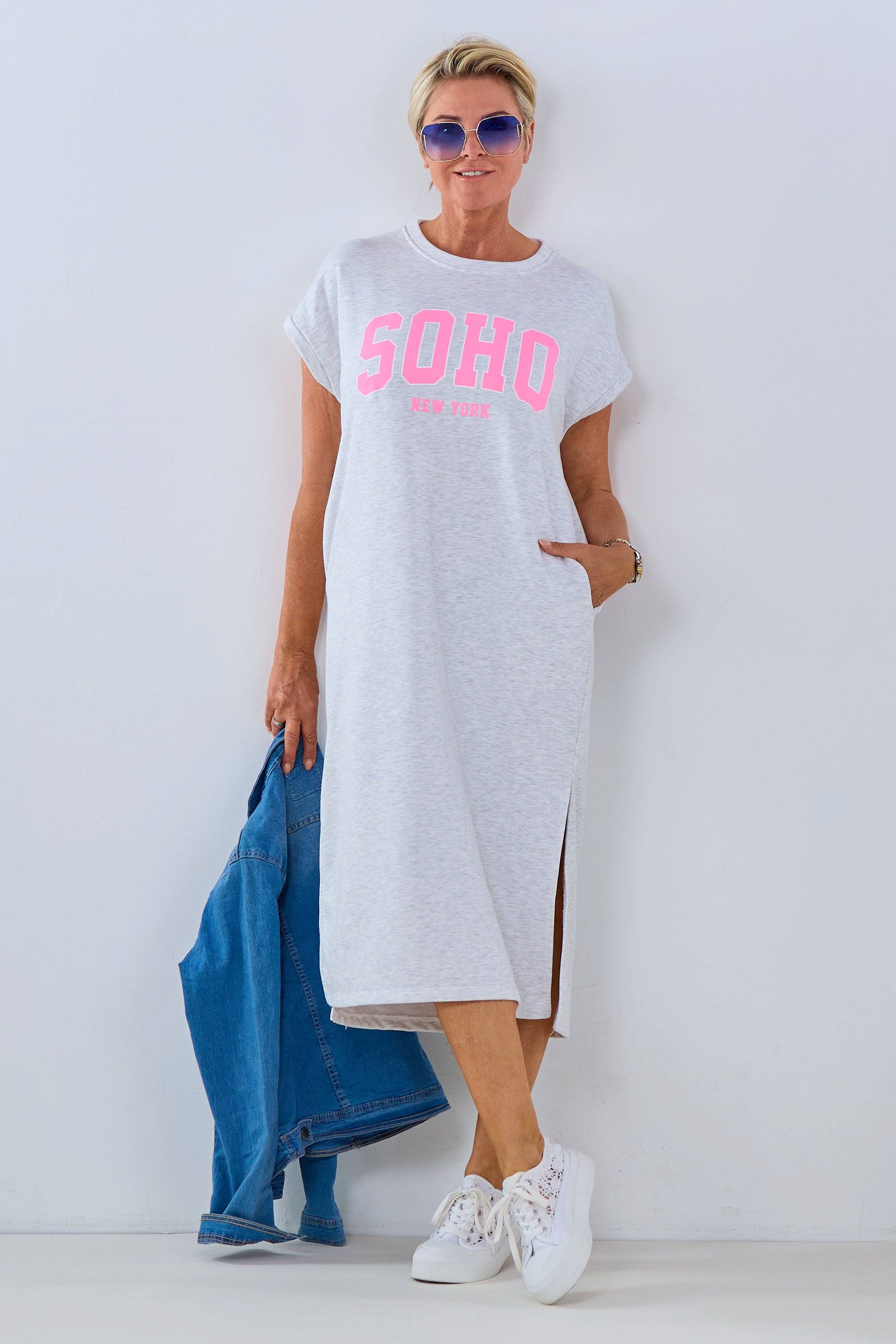langes Sweatkleid SOHO, grau von Trends & Lifestyle Deutschland GmbH