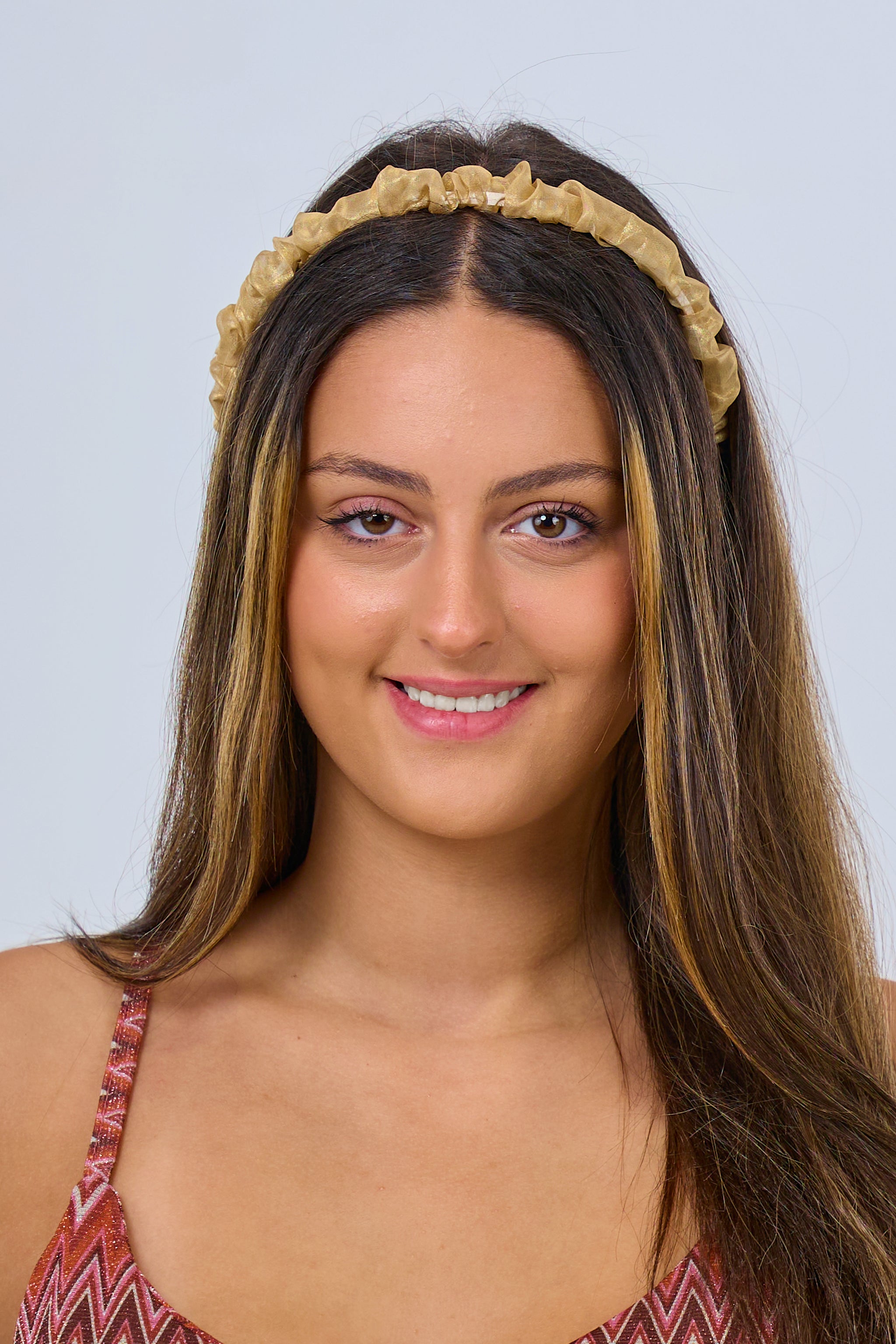 Sweet fabric headband, gold-colored