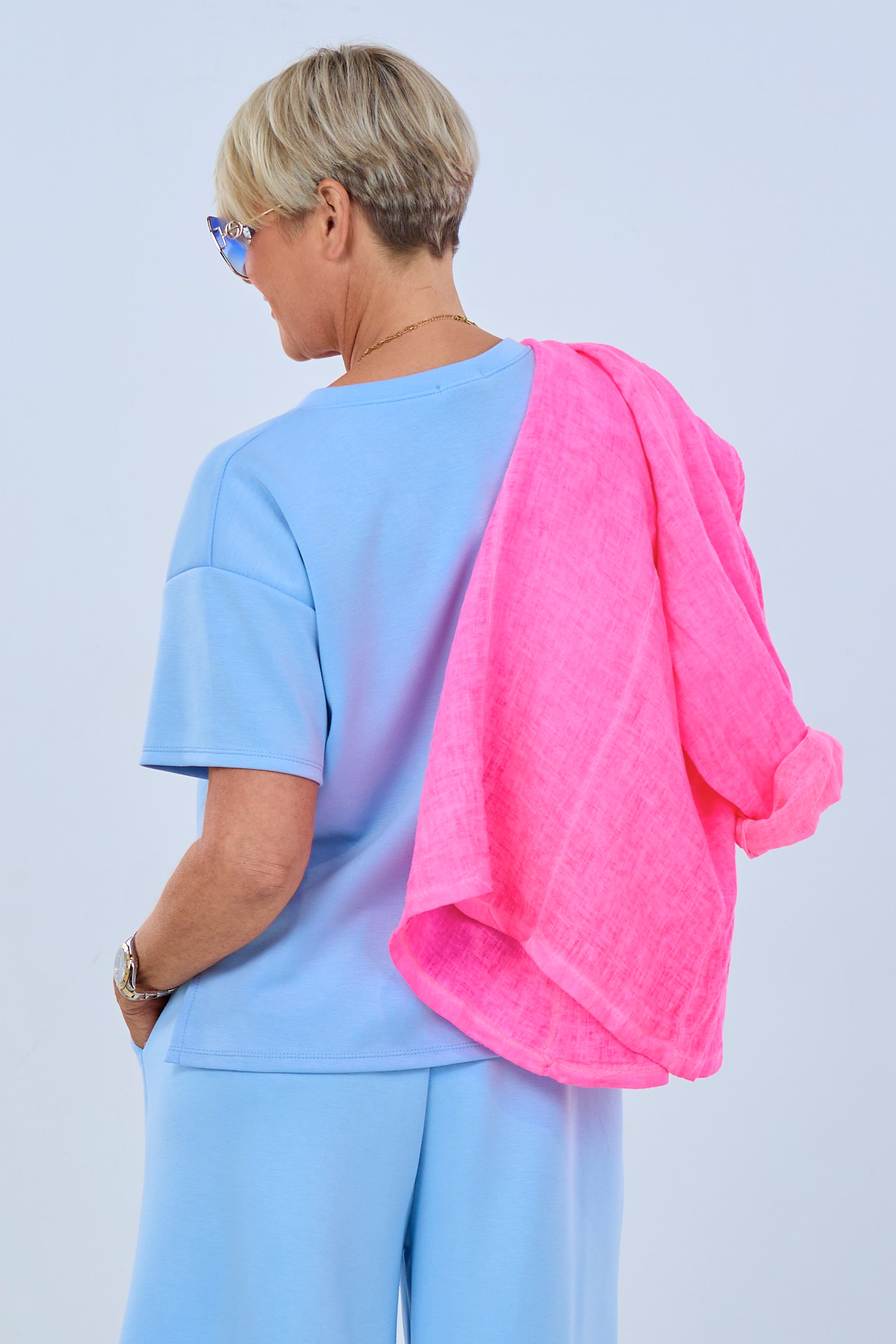 Weiches Shirt SOHO, hellblau-pink