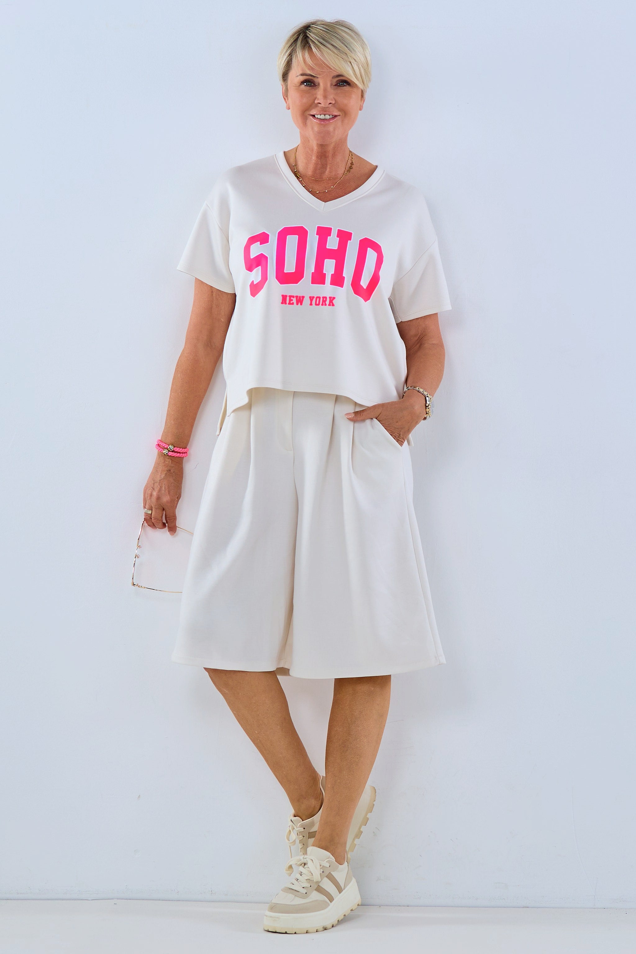 Soft shirt SOHO, cream-pink