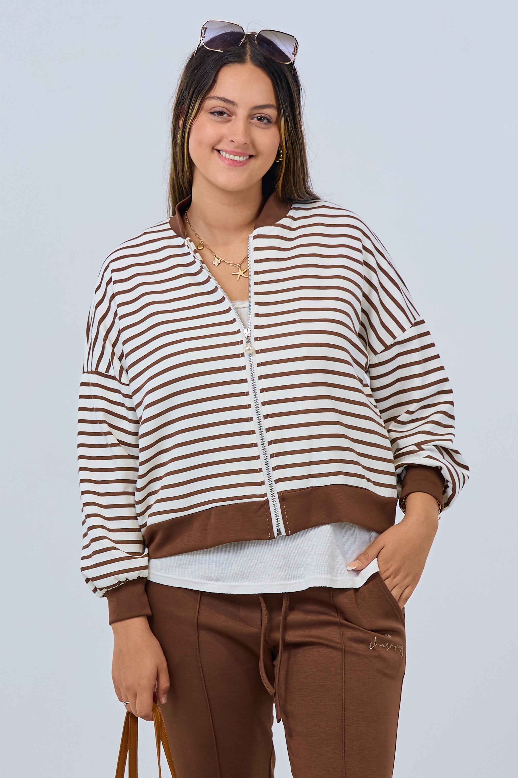 Weicher Blouson mit Reißverschluss, zwei Varianten