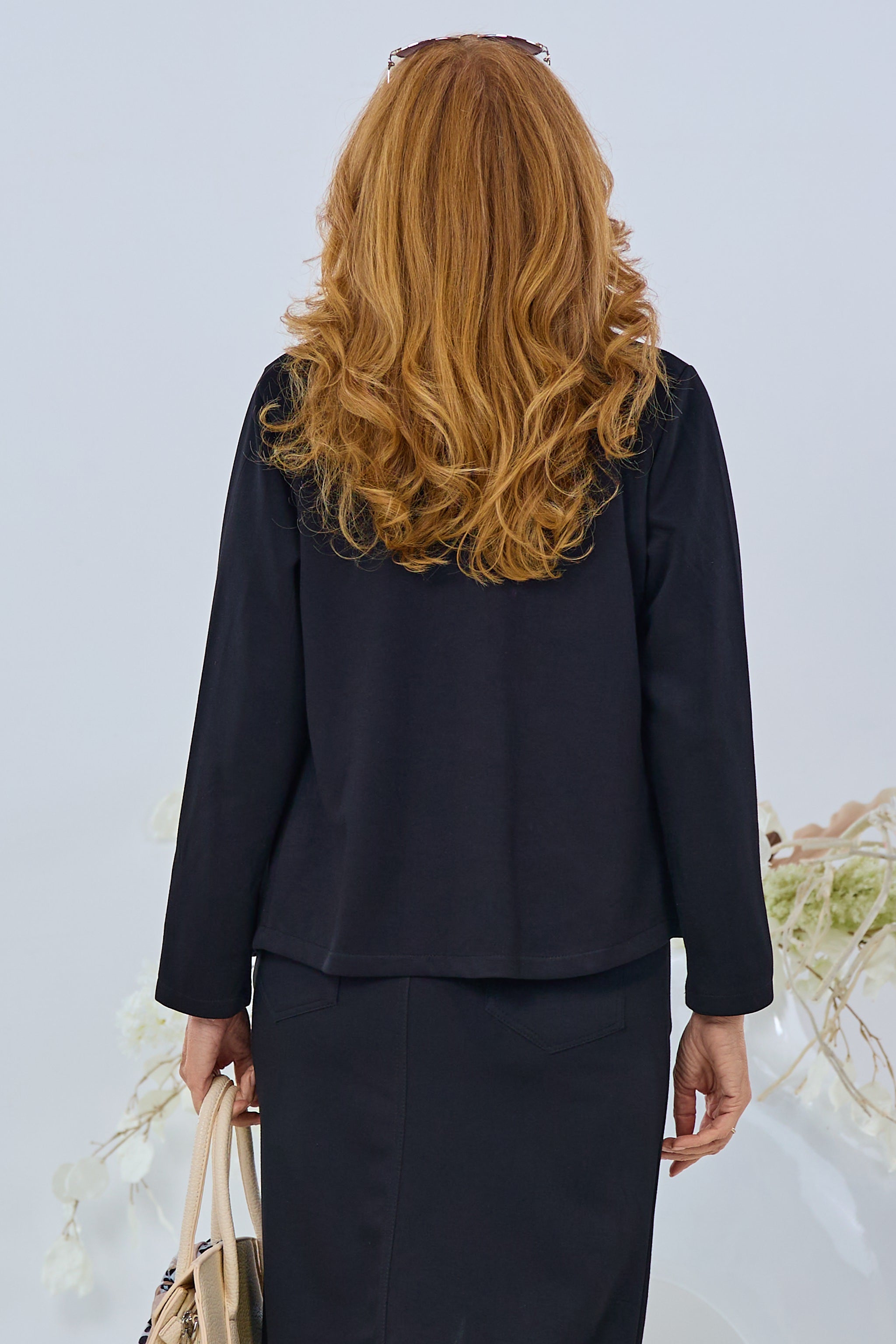 Blazer mit Broschen, schwarz