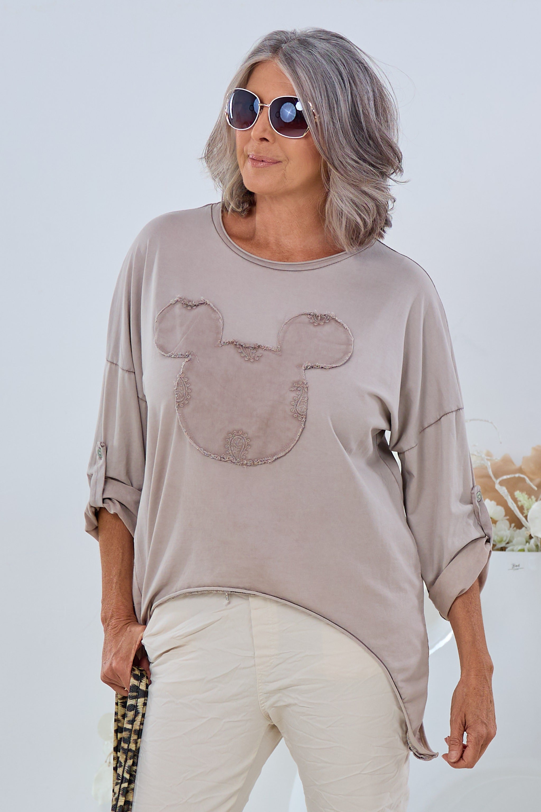Langarm Shirt mit süßem Motiv