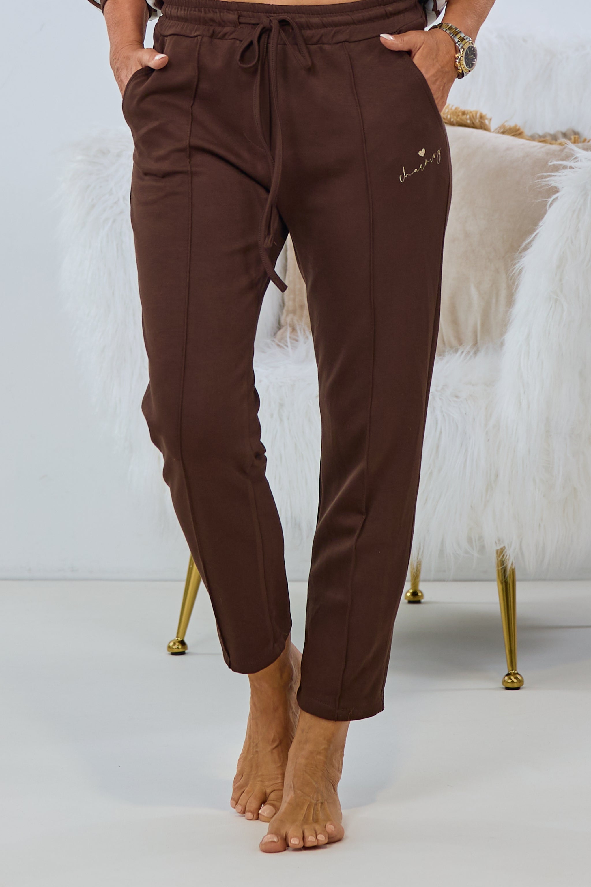 Cozy Hose mit Biese und kleinem Herz, zwei Varianten