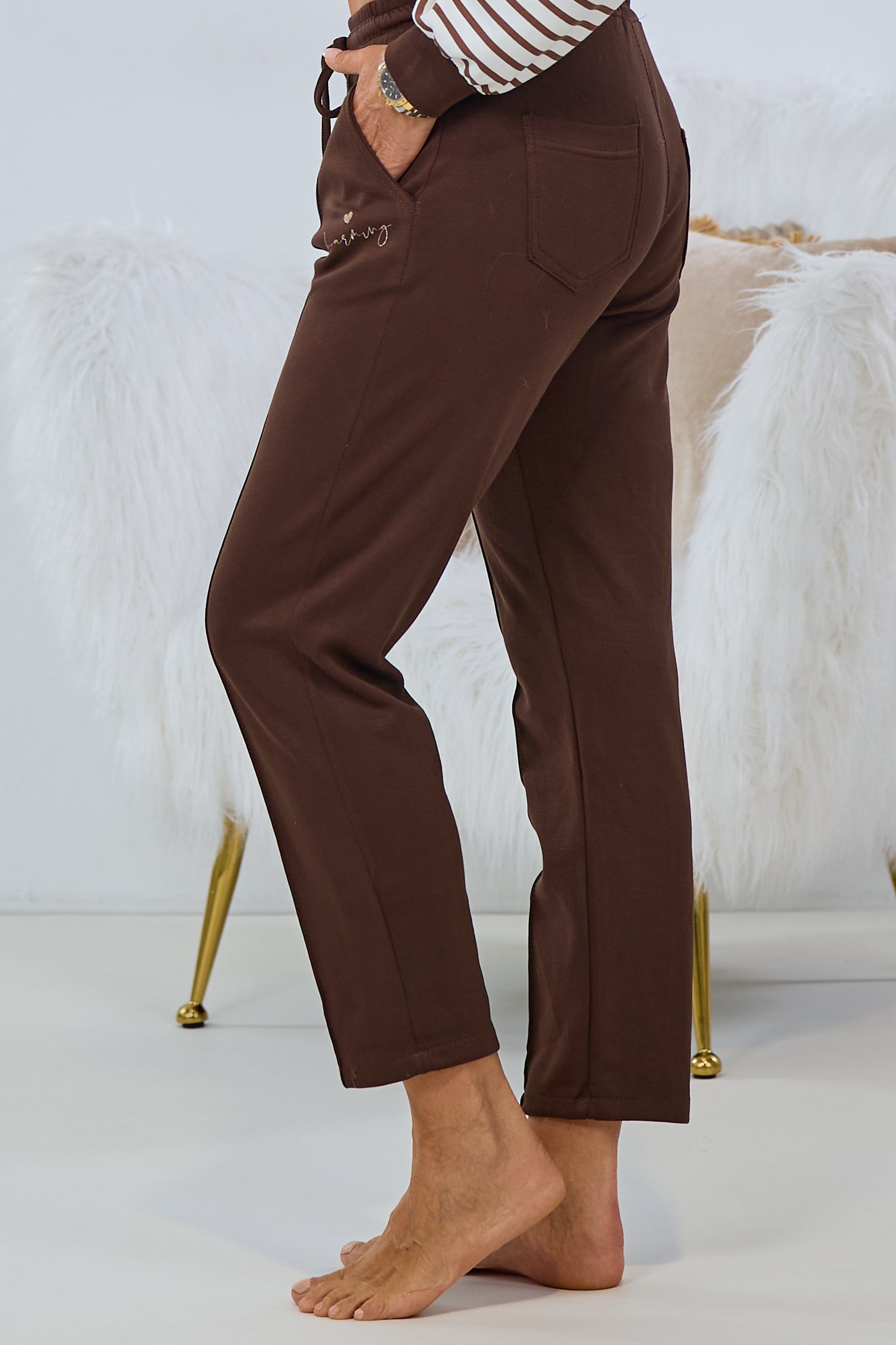Cozy Hose mit Biese und kleinem Herz, zwei Varianten