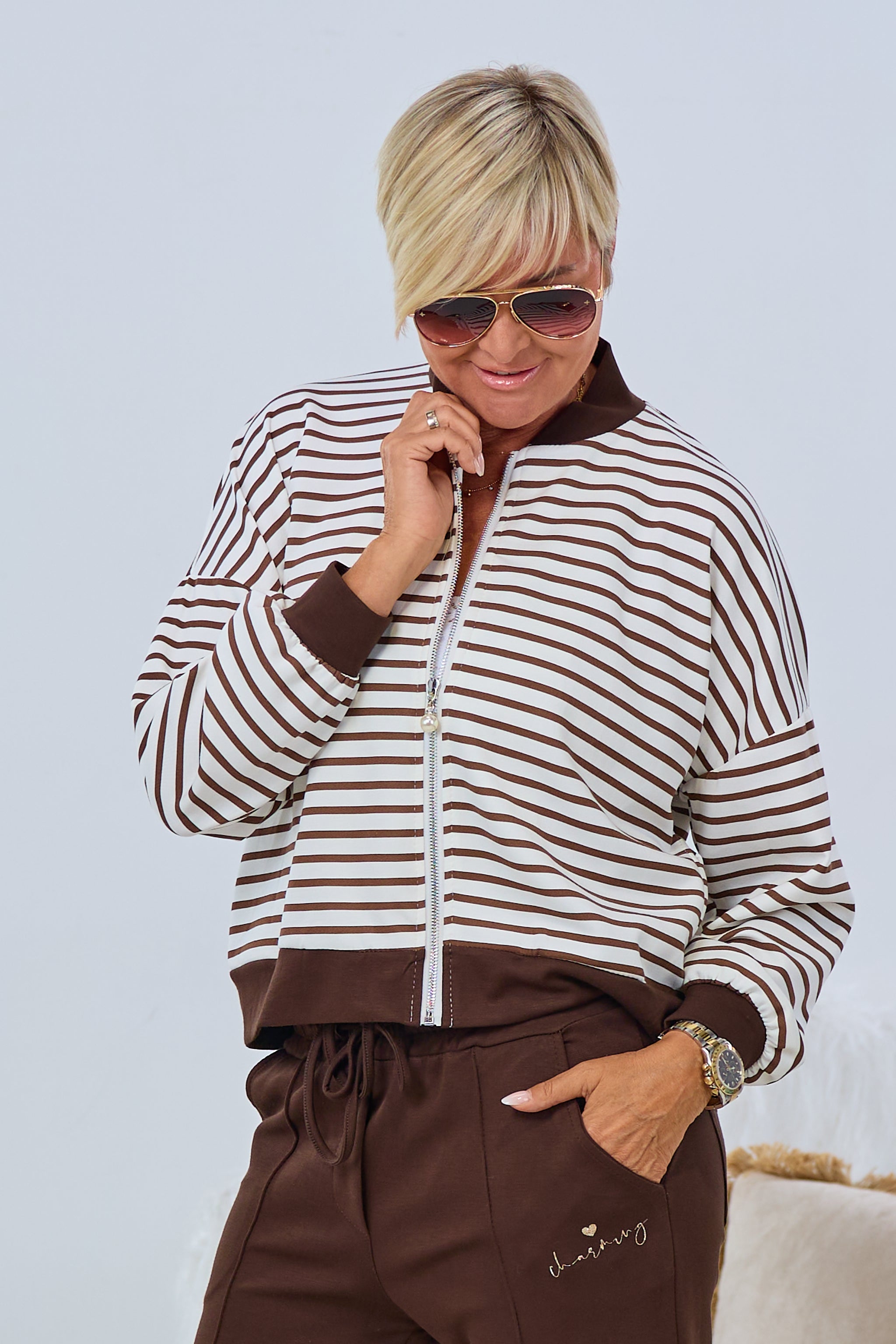 Weicher Blouson mit Reißverschluss, zwei Varianten