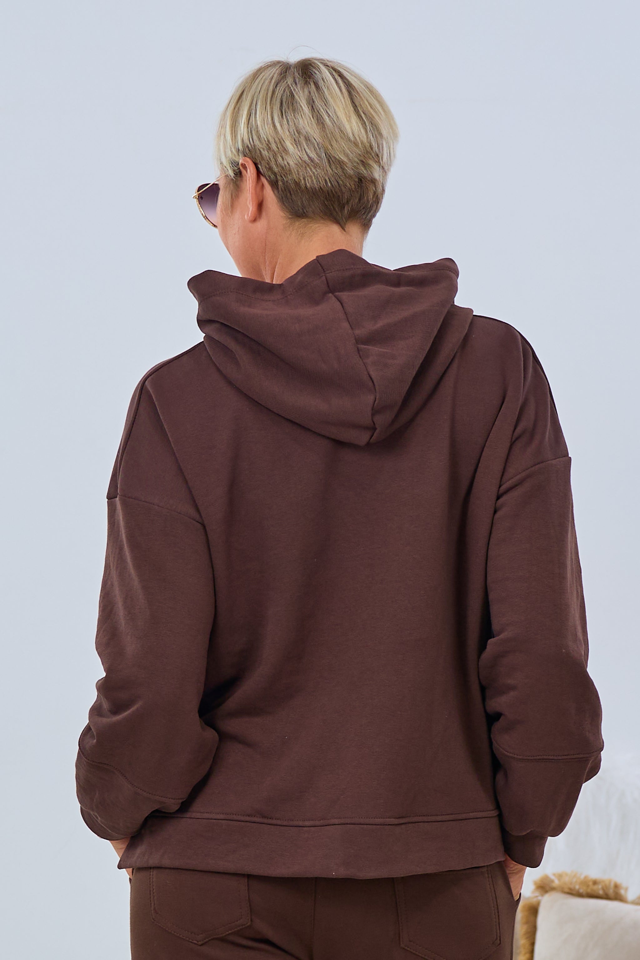 Hoodie "PARIS", dunkelbraun