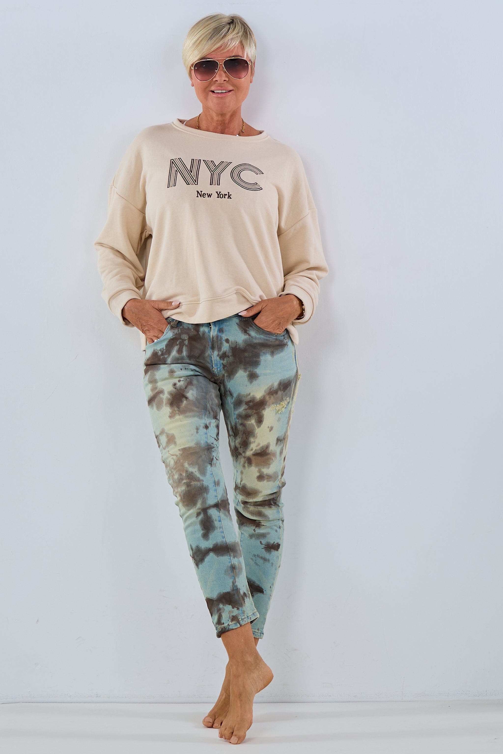 Sweaty NYC NEW YORK, beige