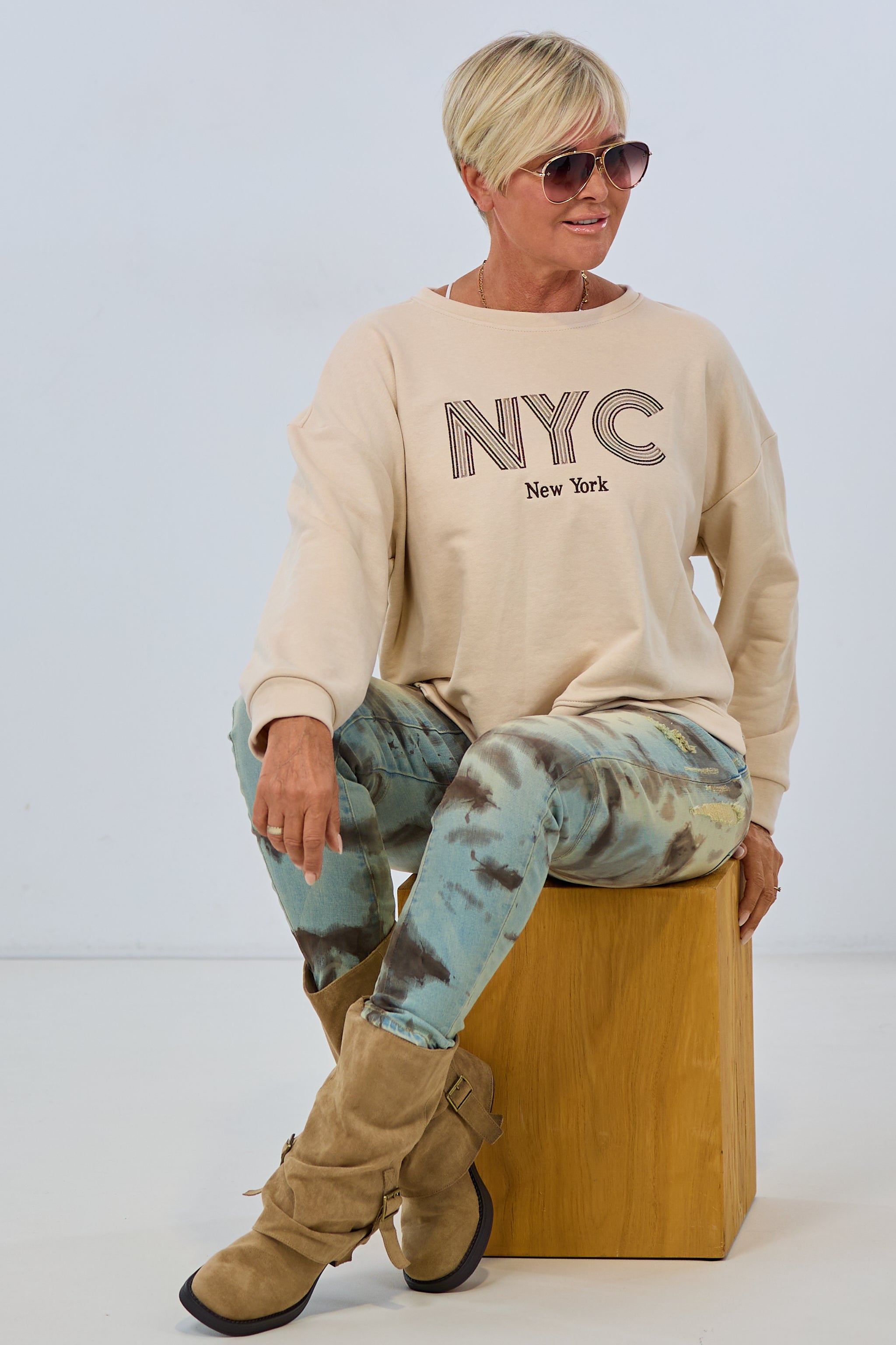Sweaty NYC NEW YORK, beige