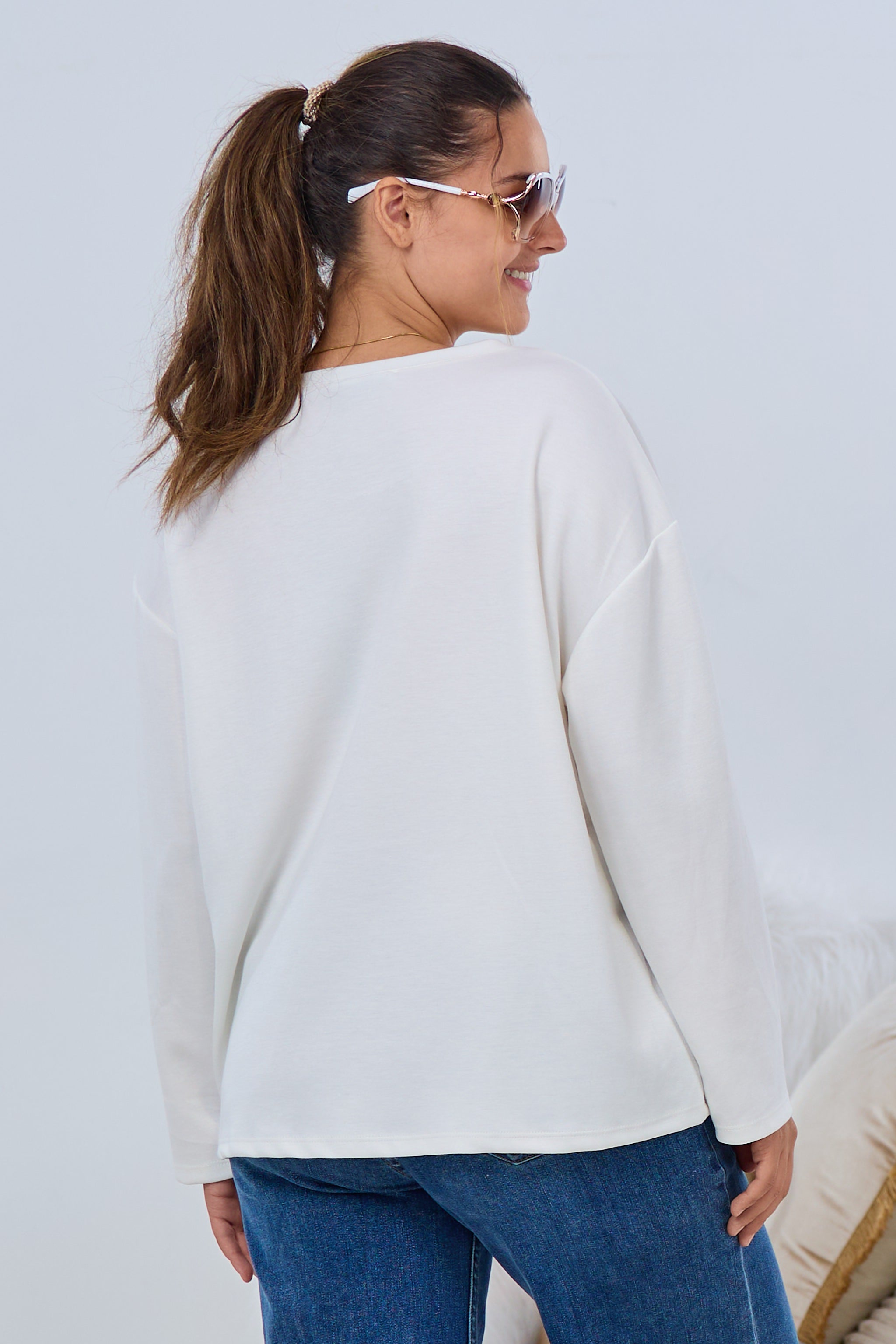 Cozy Shirt BROOKLYN, ecru-taupe