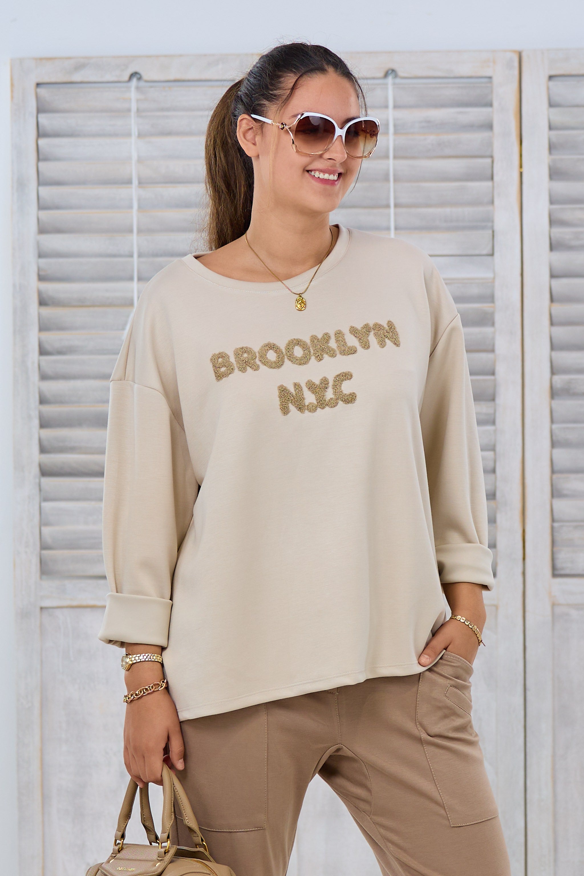 Cozy Shirt BROOKLYN, beige-taupe