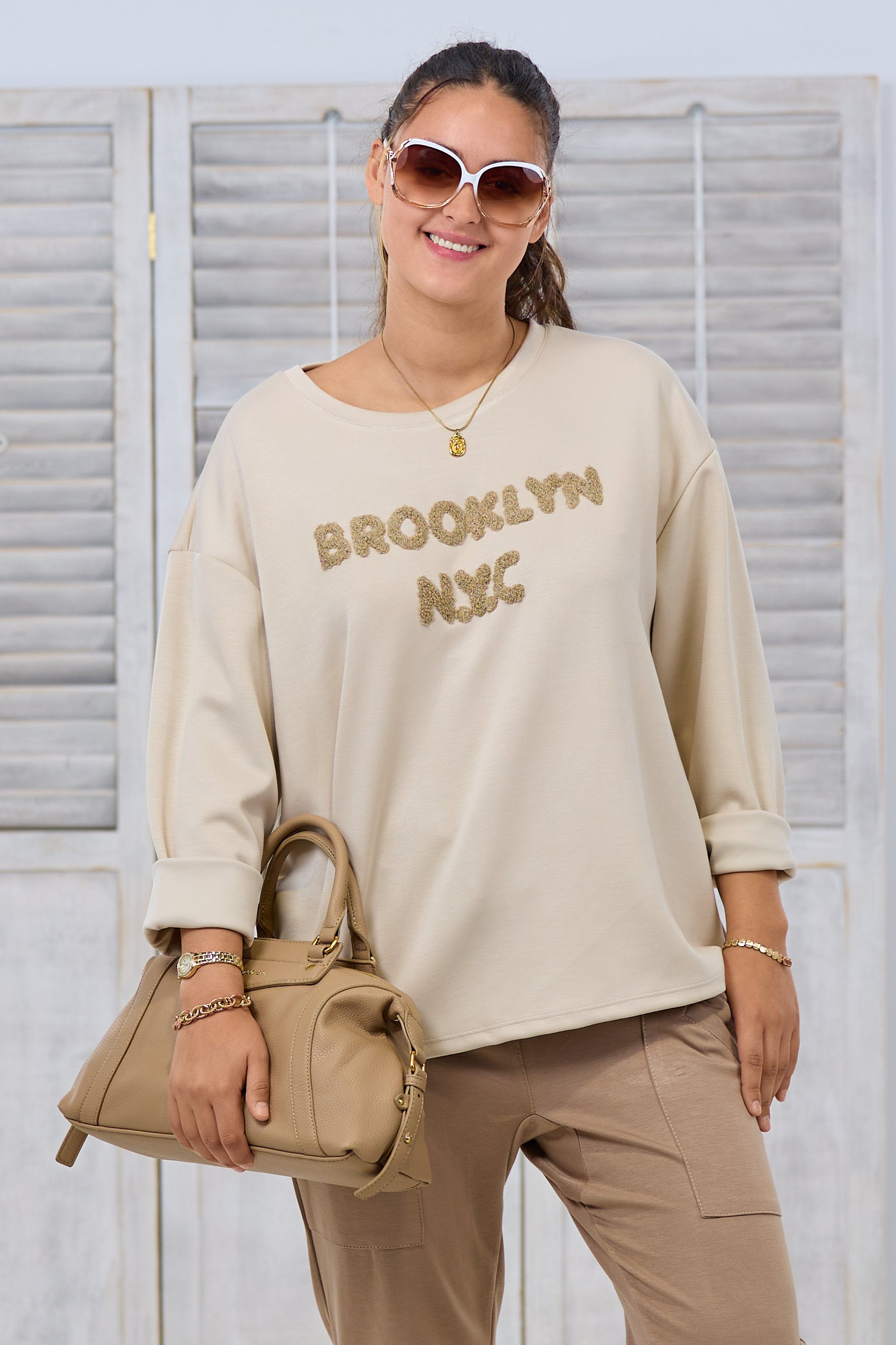 Cozy Shirt BROOKLYN, beige-taupe