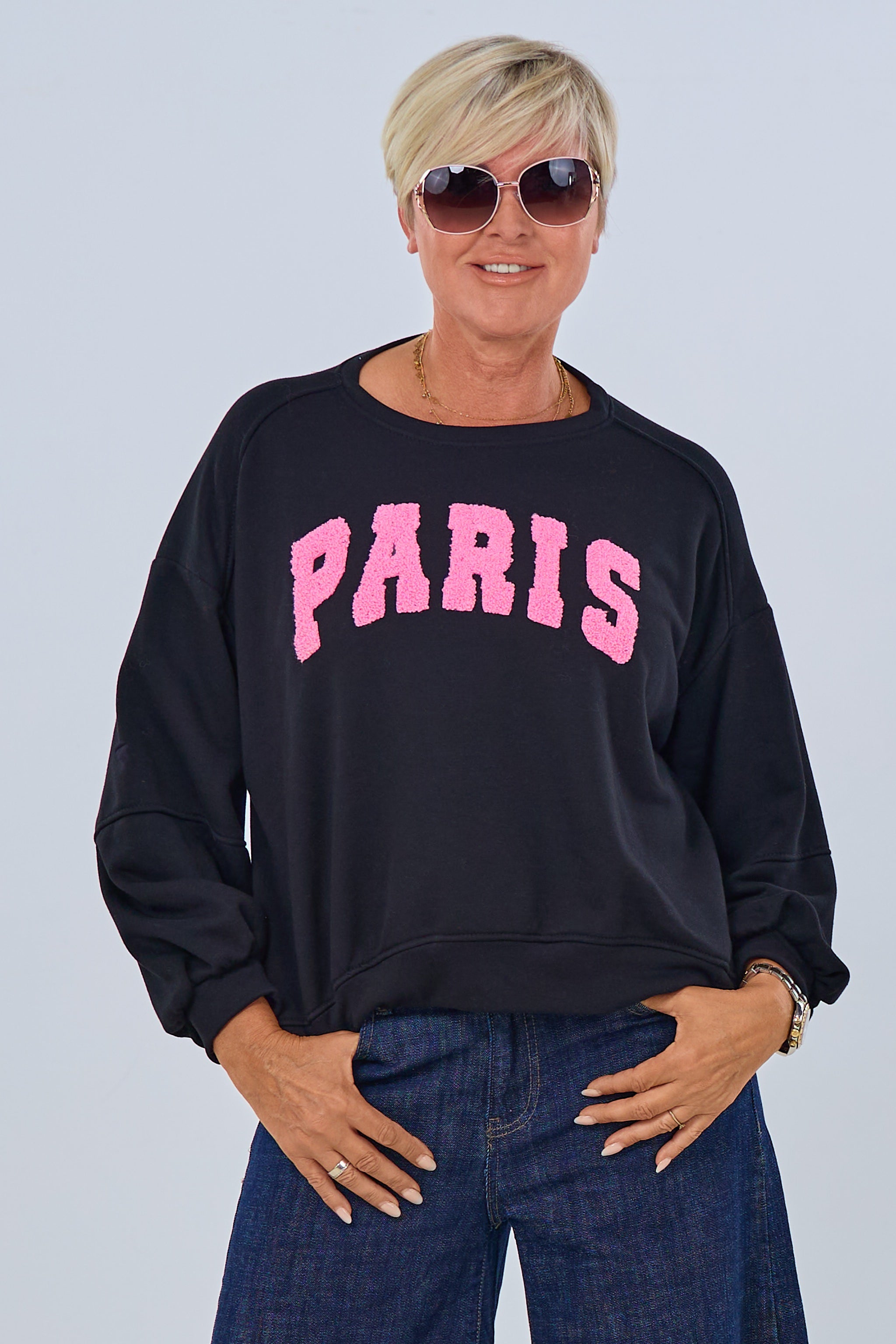 Sweaty PARIS, schwarz-pink