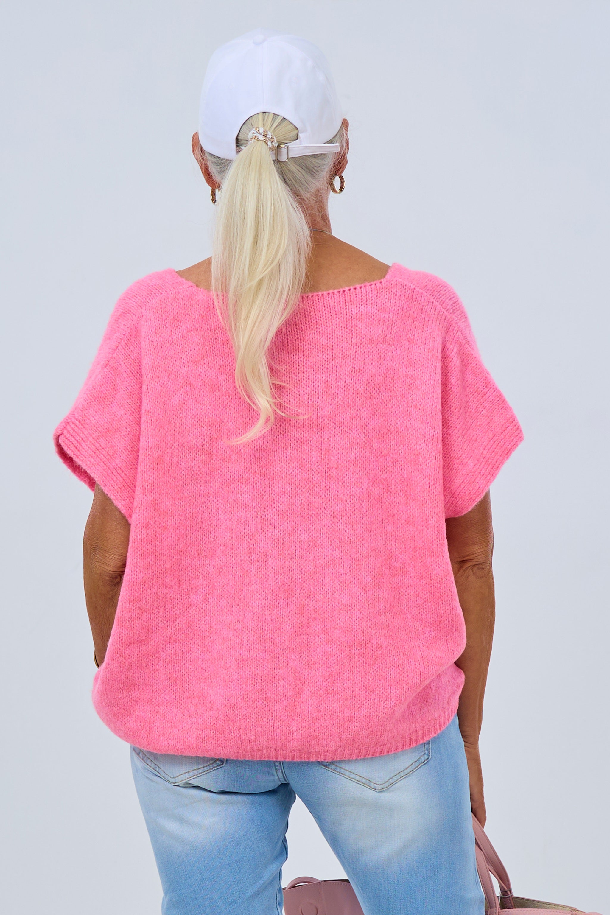 Weiter, weicher Pullunder, pink