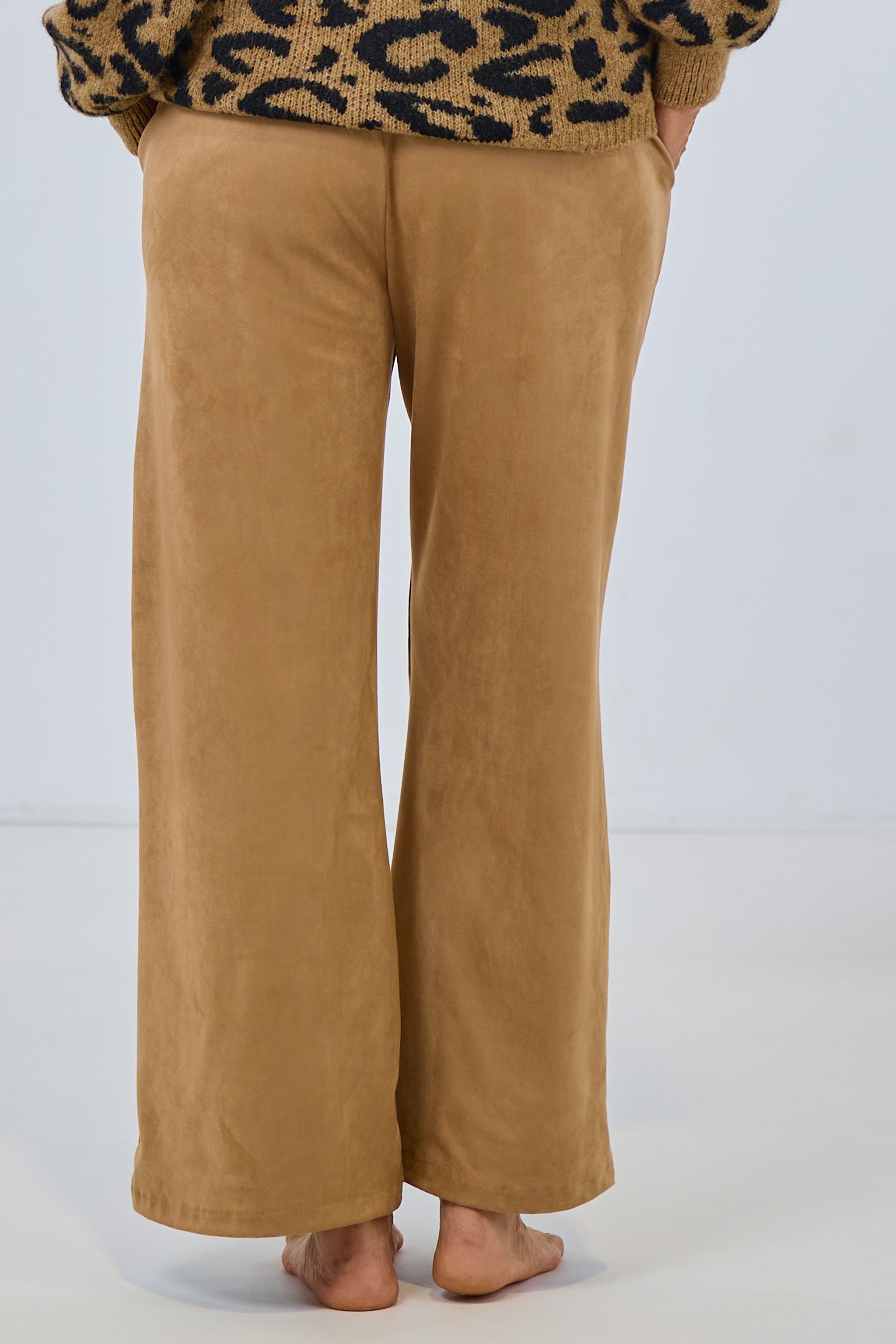 Hose in Waschleder-Optik, camel