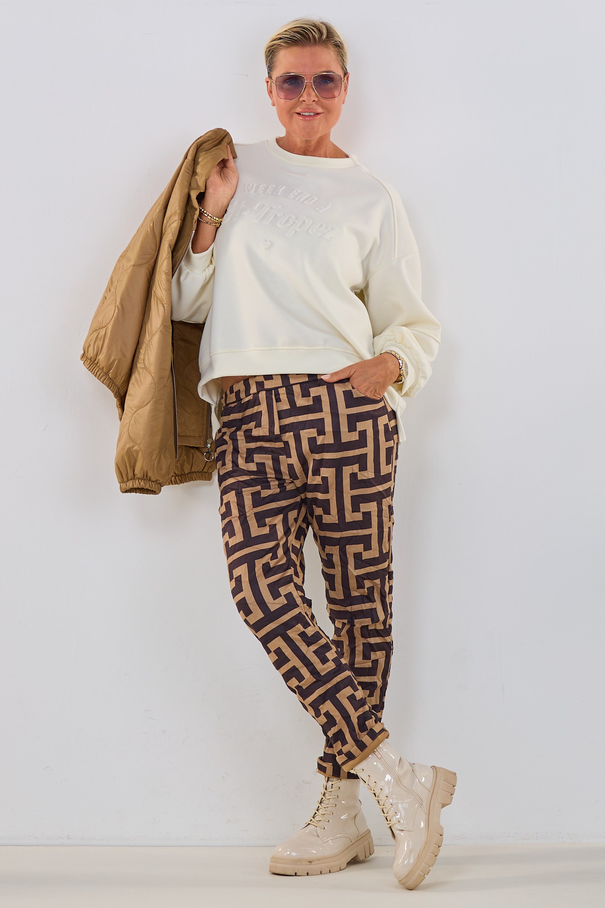 Sweaty mit St. Tropez-Prägung, creme