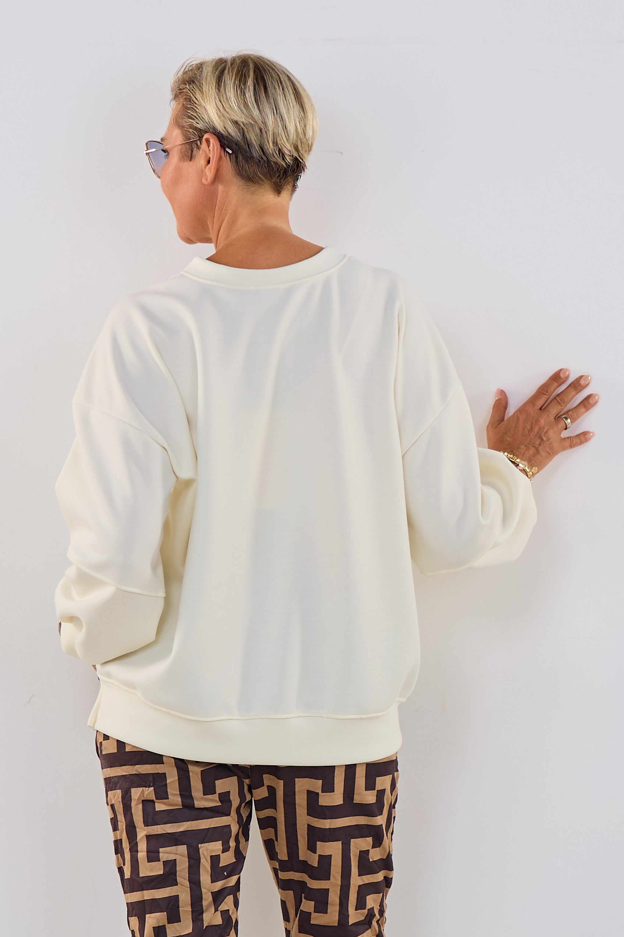 Sweaty mit St. Tropez-Prägung, creme