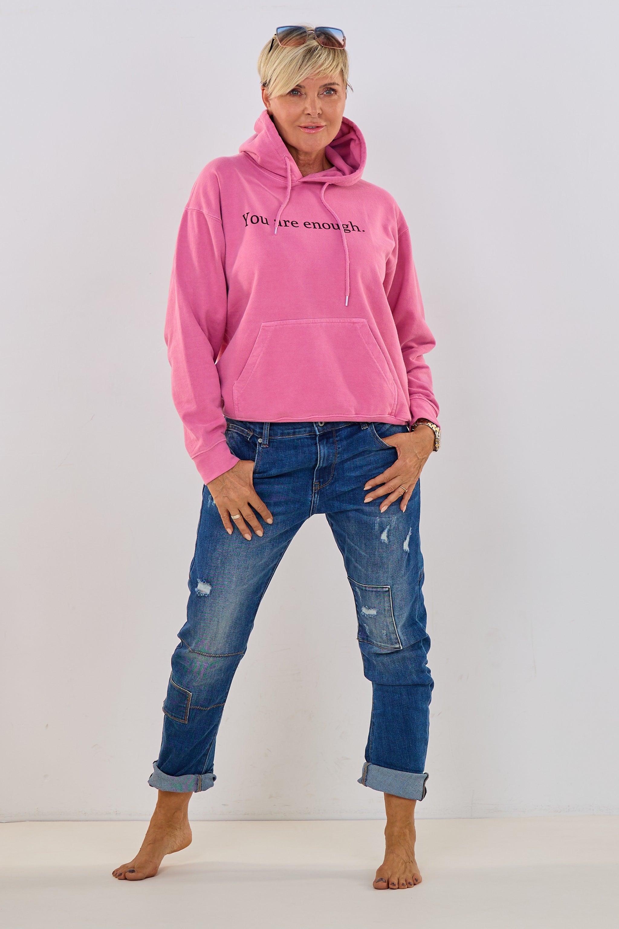 Hoodie YOU ARE ENOUGH, pink