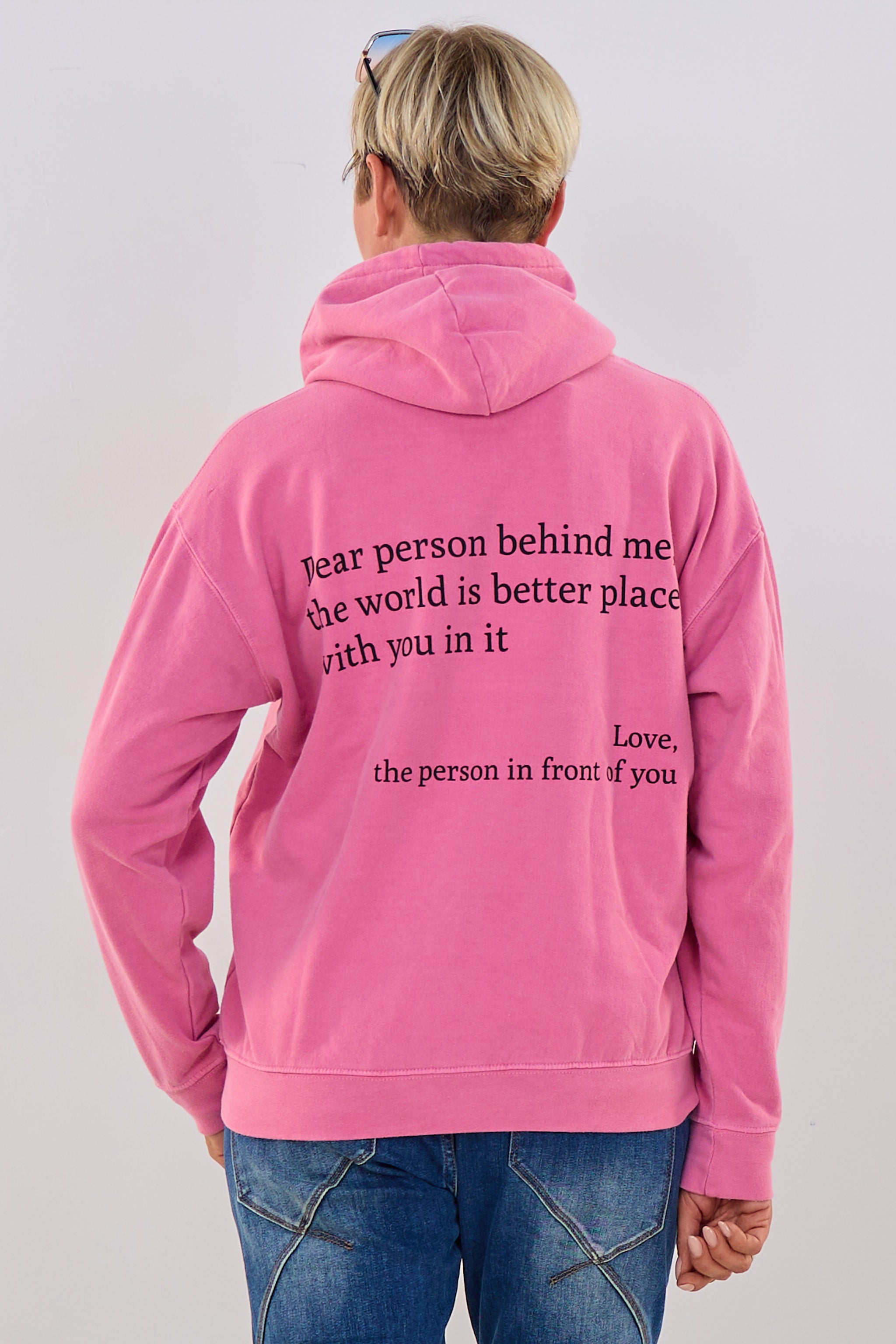 Hoodie YOU ARE ENOUGH, pink