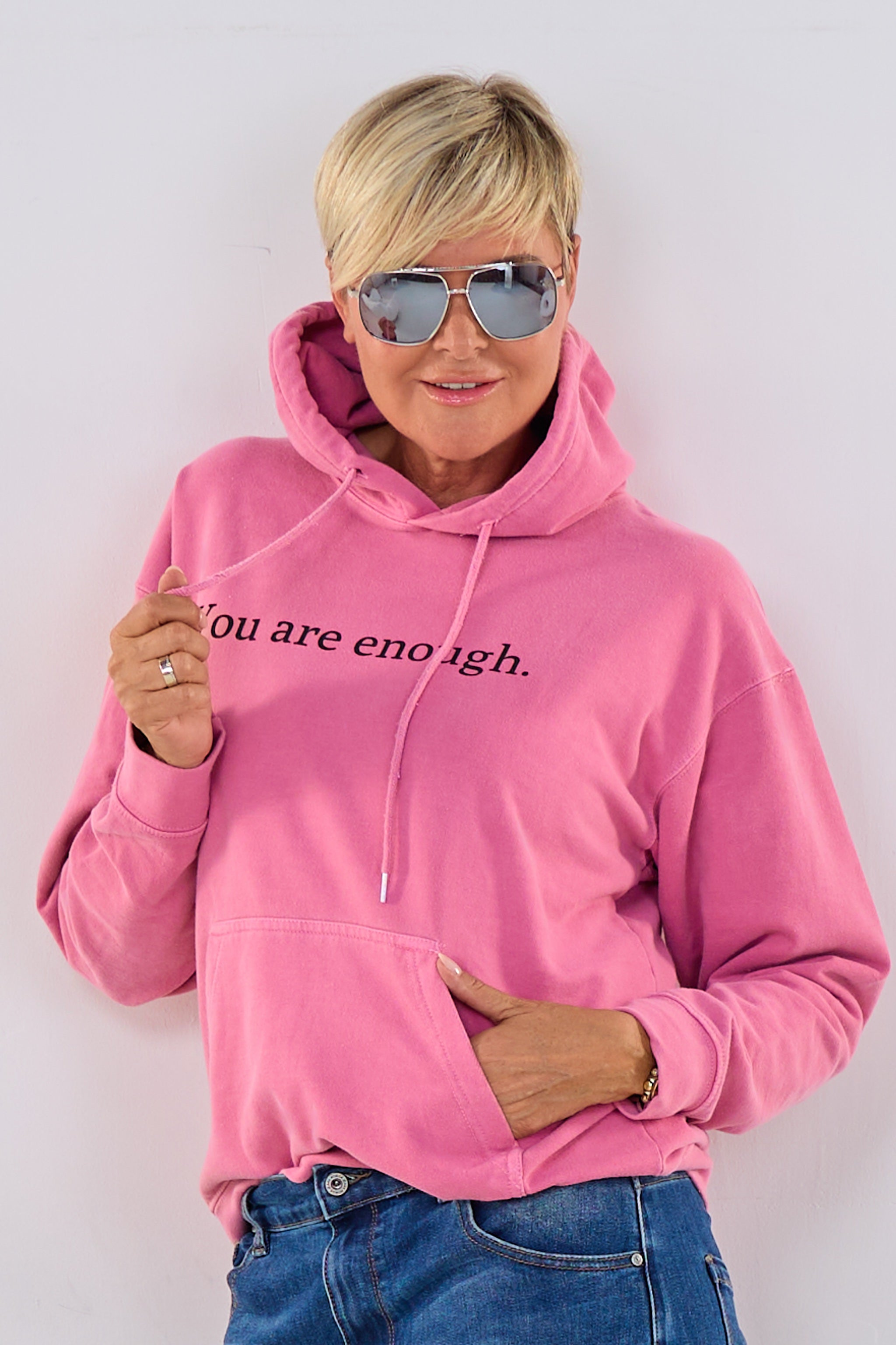 Hoodie YOU ARE ENOUGH, pink