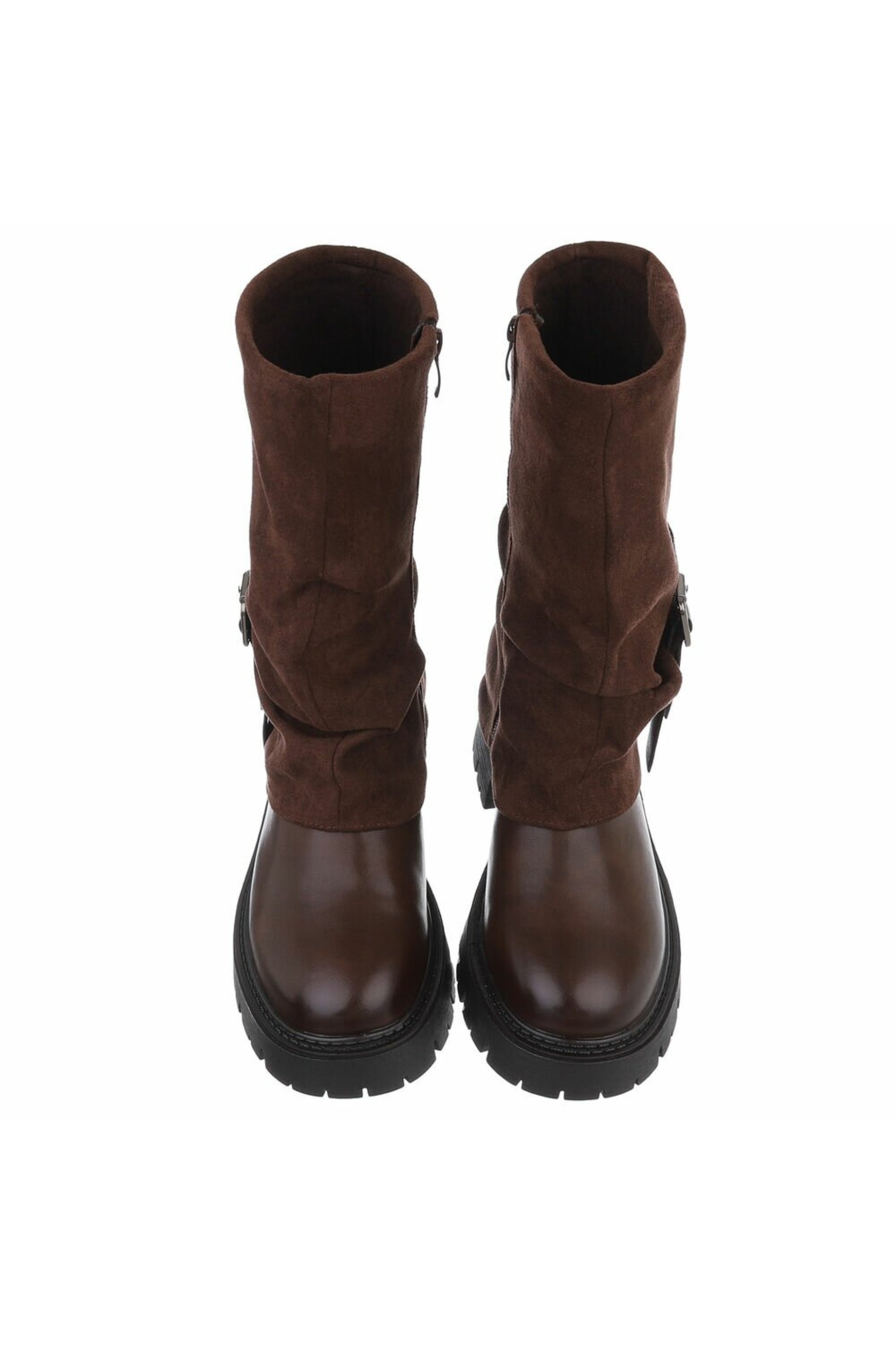 Stiefel mit Zierlasche, braun