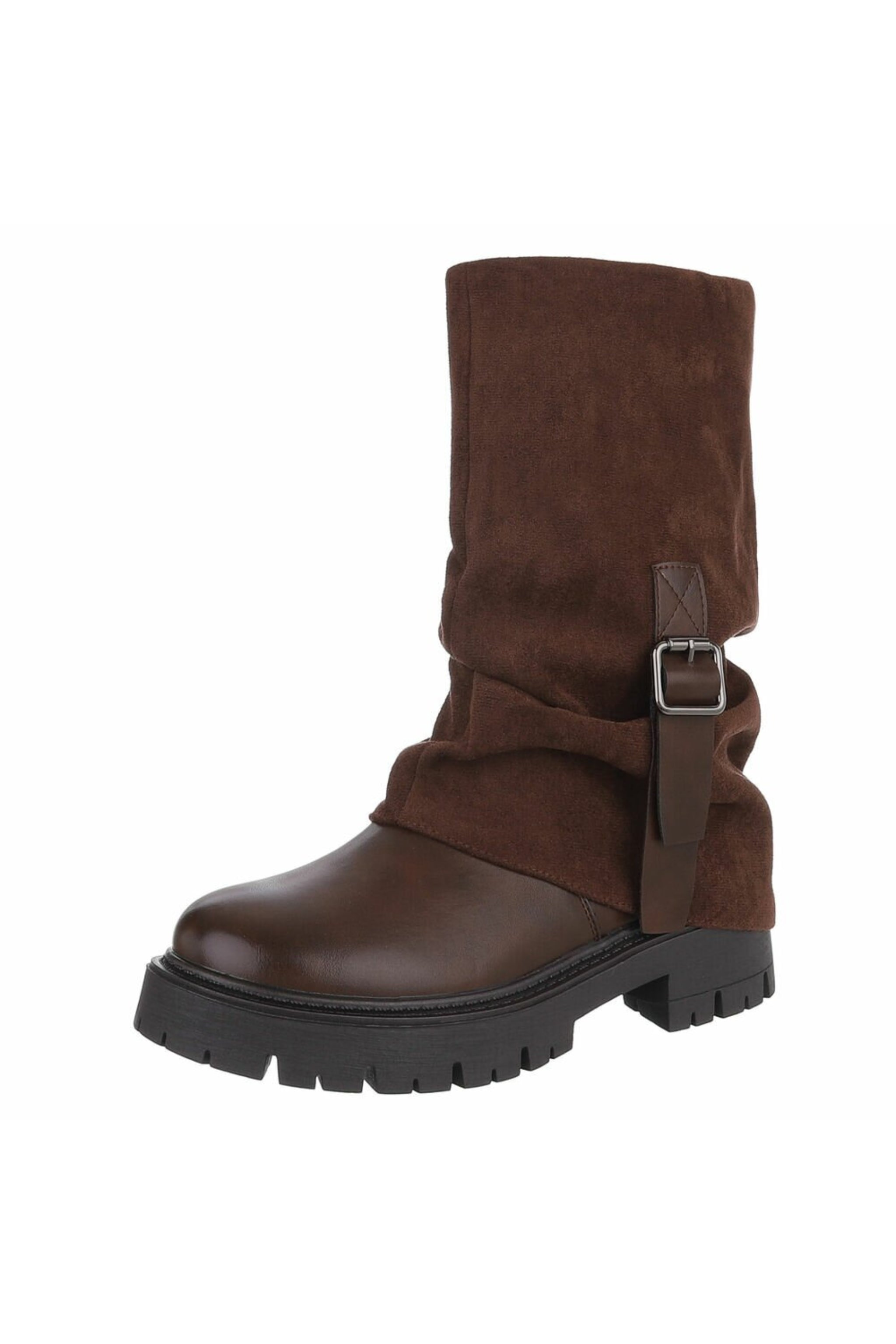 Stiefel mit Zierlasche, braun