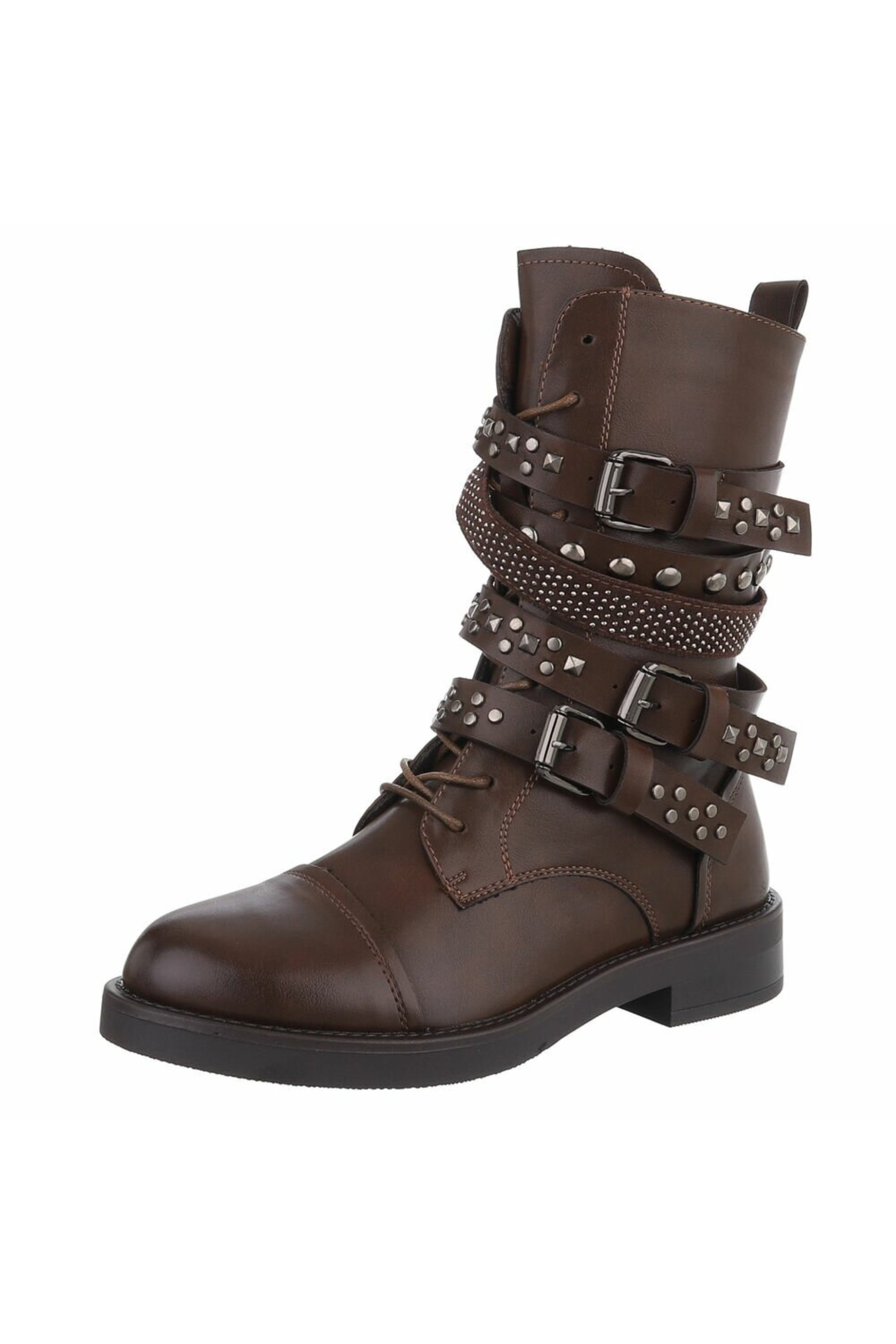 Bootie mit Schnallen, braun