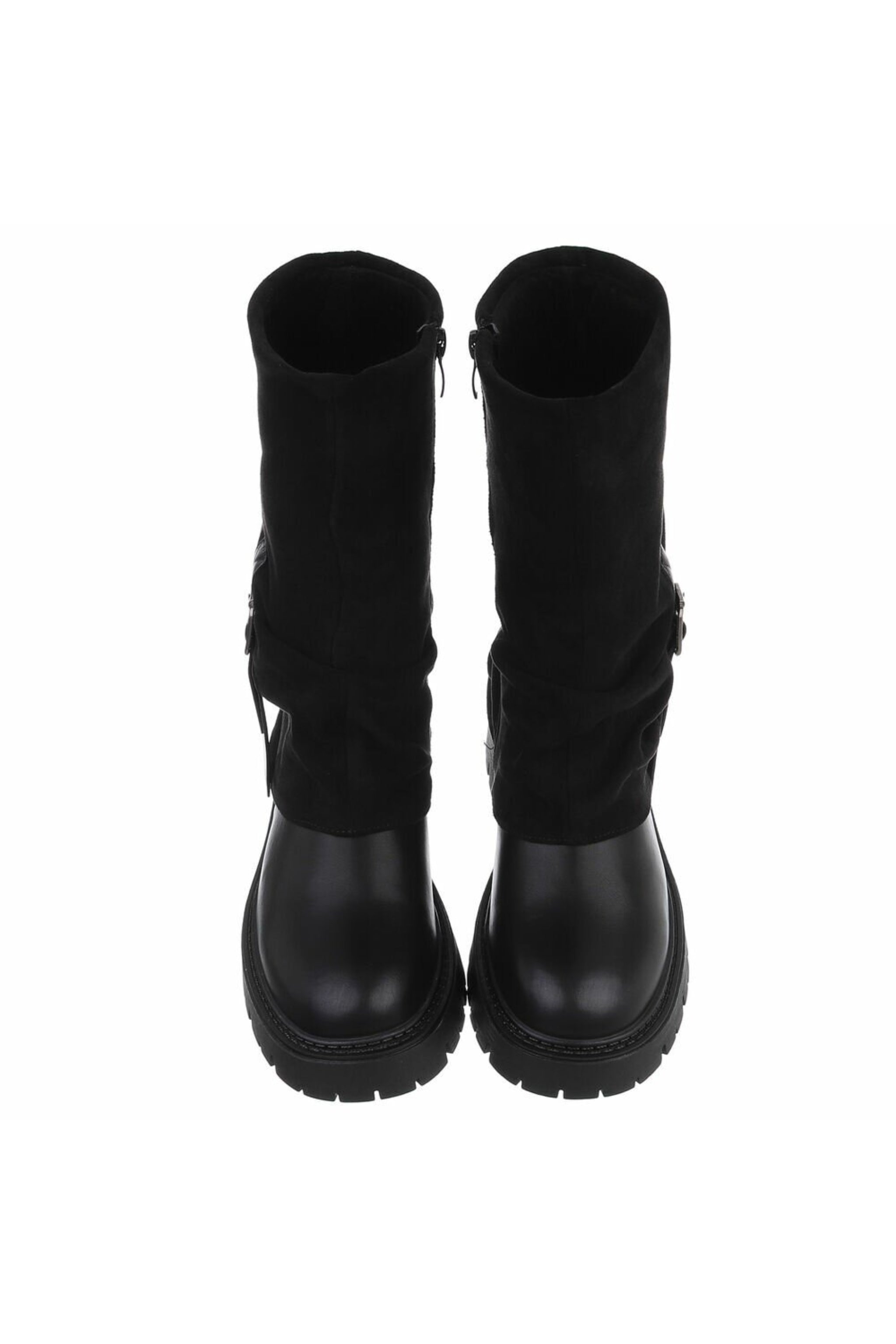 Stiefel mit Zierlasche, schwarz