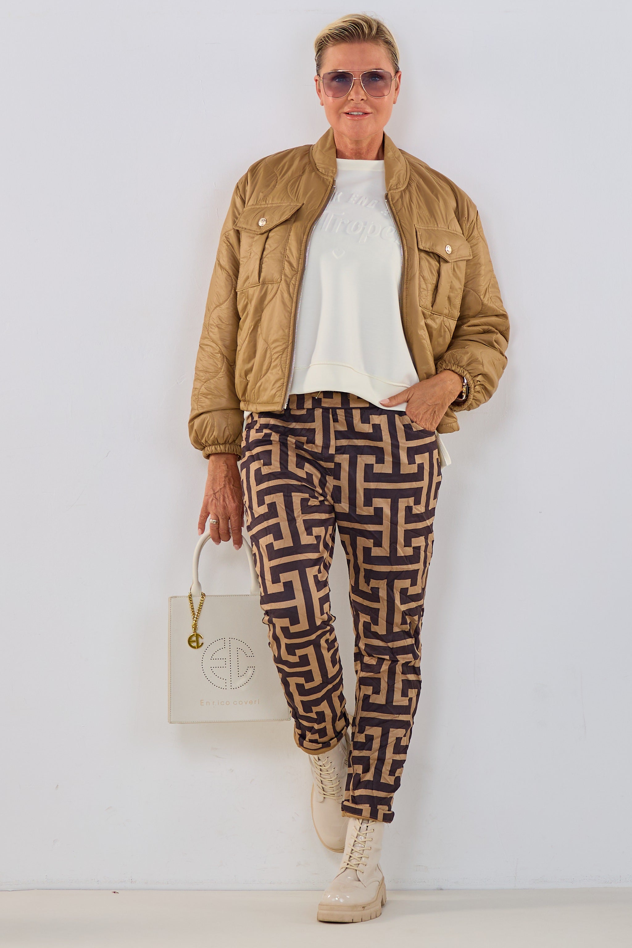 Gesteppte Bomberjacke, camel