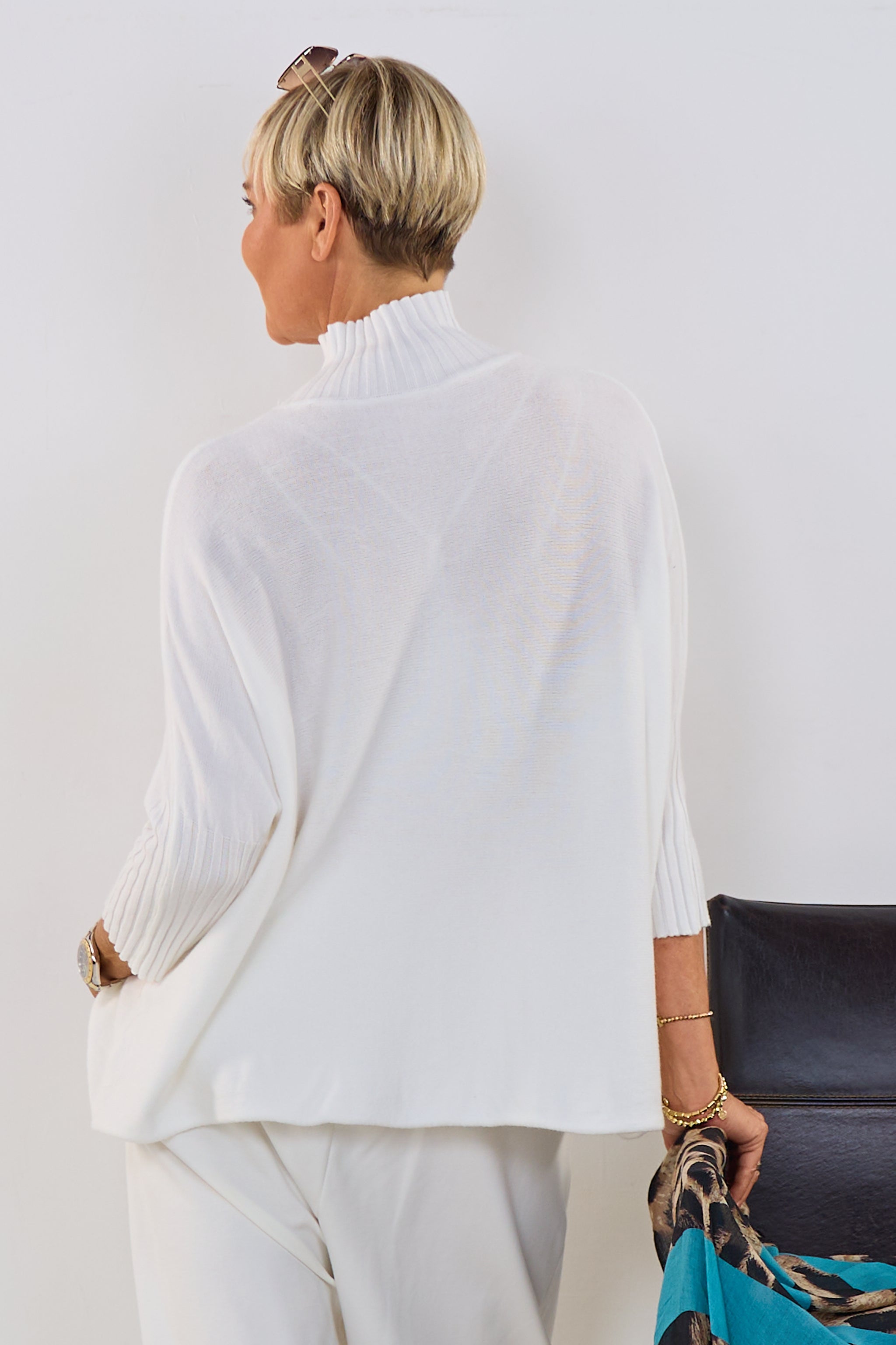 Weicher Pulli mit Turtleneck, ecru