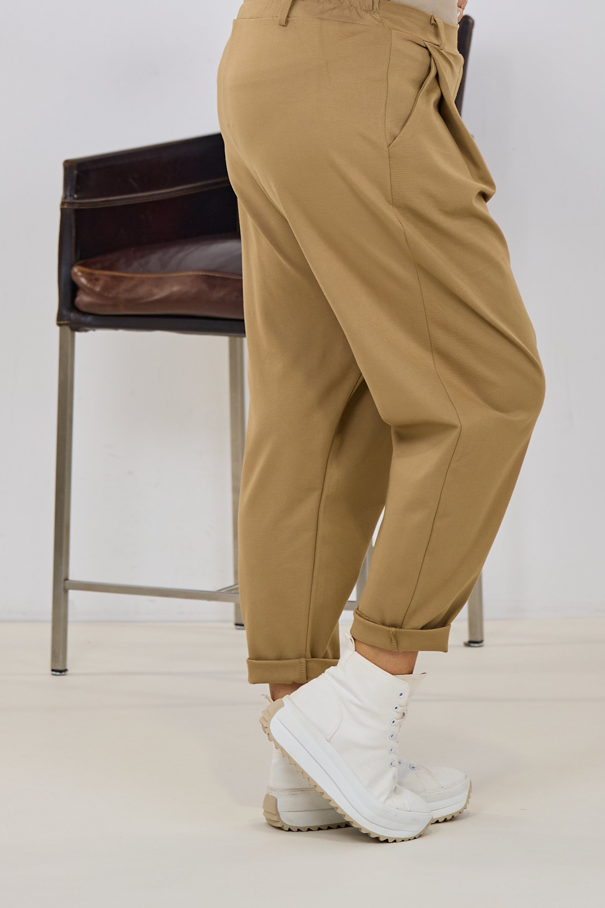 Elegante Baggy Hose, camel