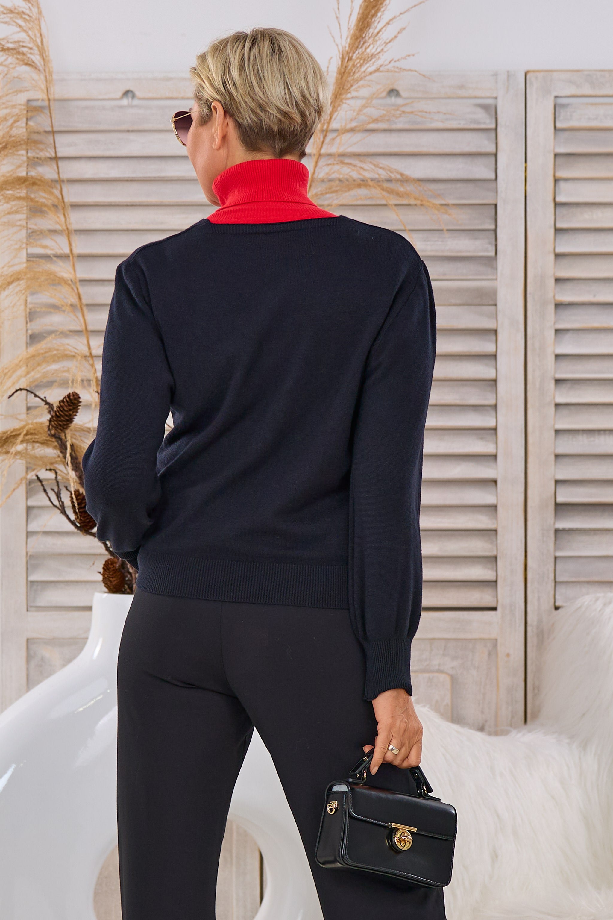 Feiner Cardigan mit Anstecknadeln, schwarz