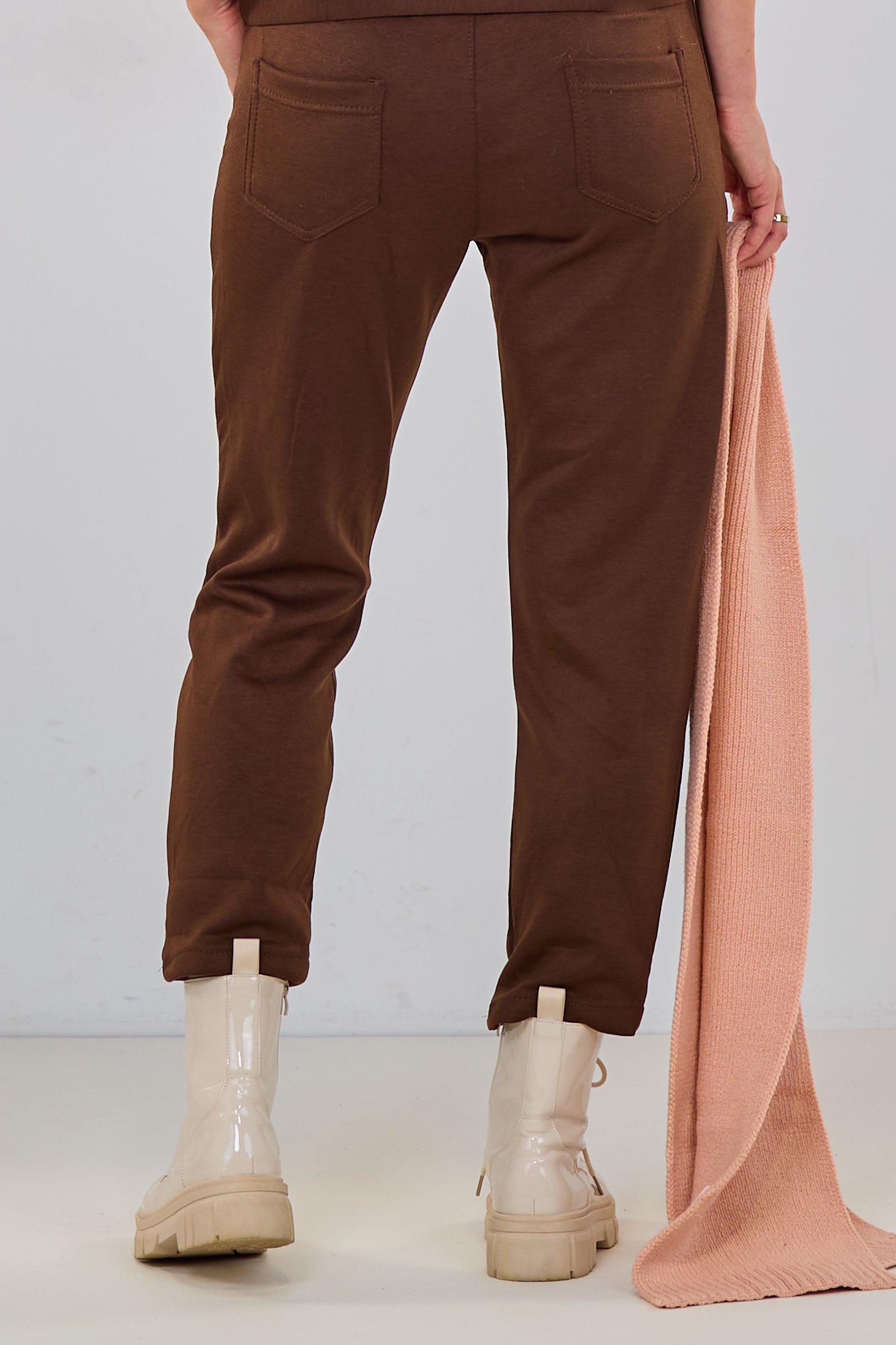Cozy Hose mit kleinem Herz, braun