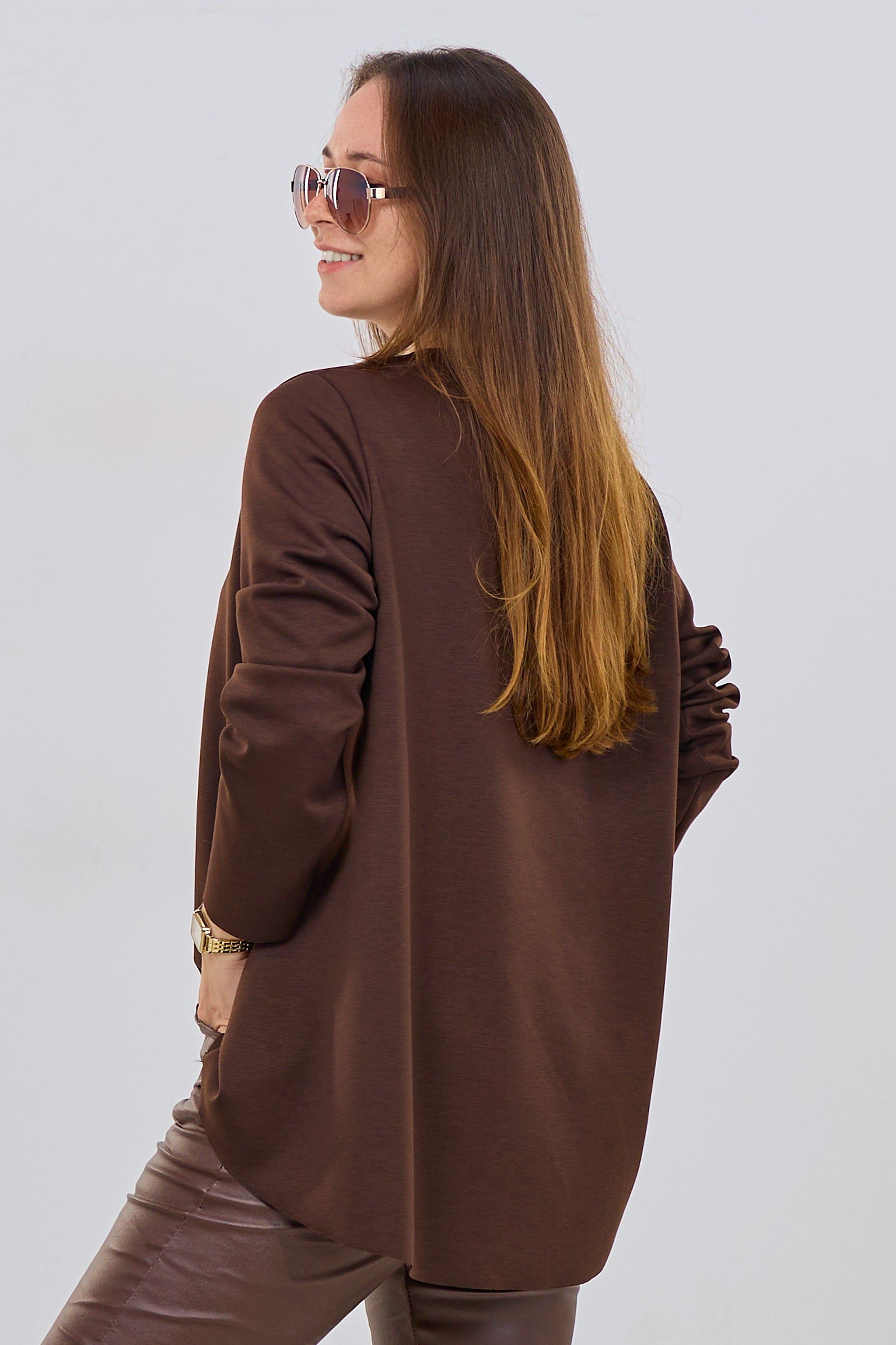 Cozy Basic Shirt, braun