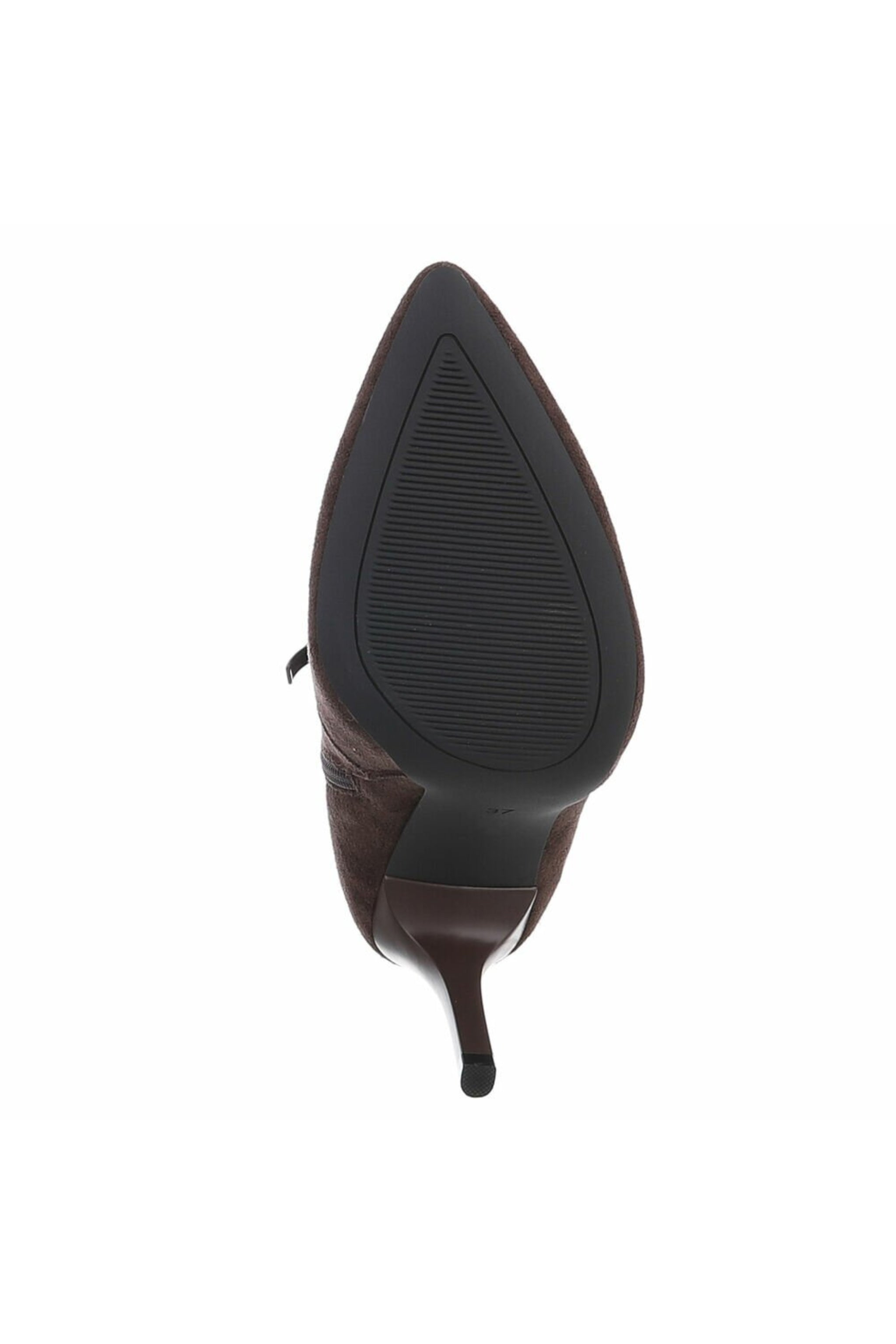 High-Heel Stiefelette in Wildlederoptik, braun