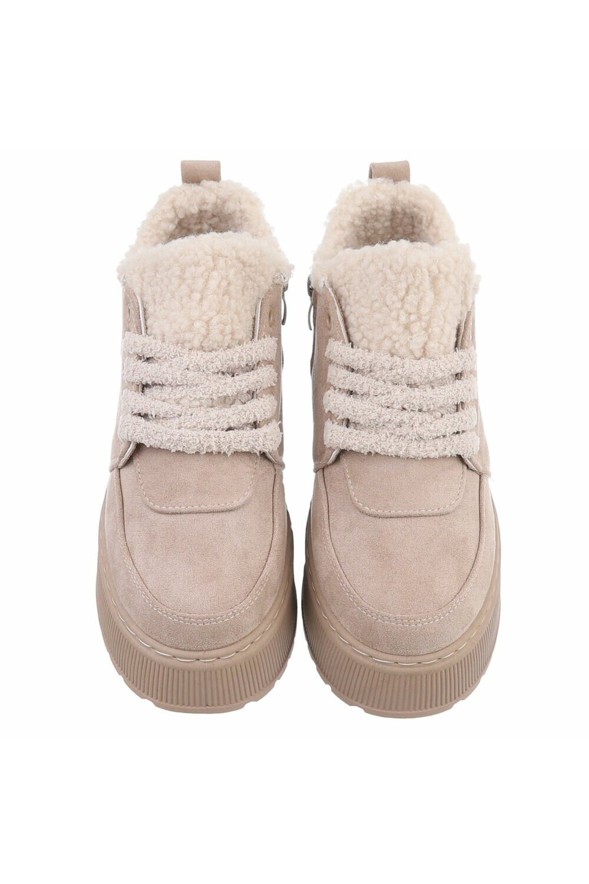 Teddy Plateau Sneaker, beige