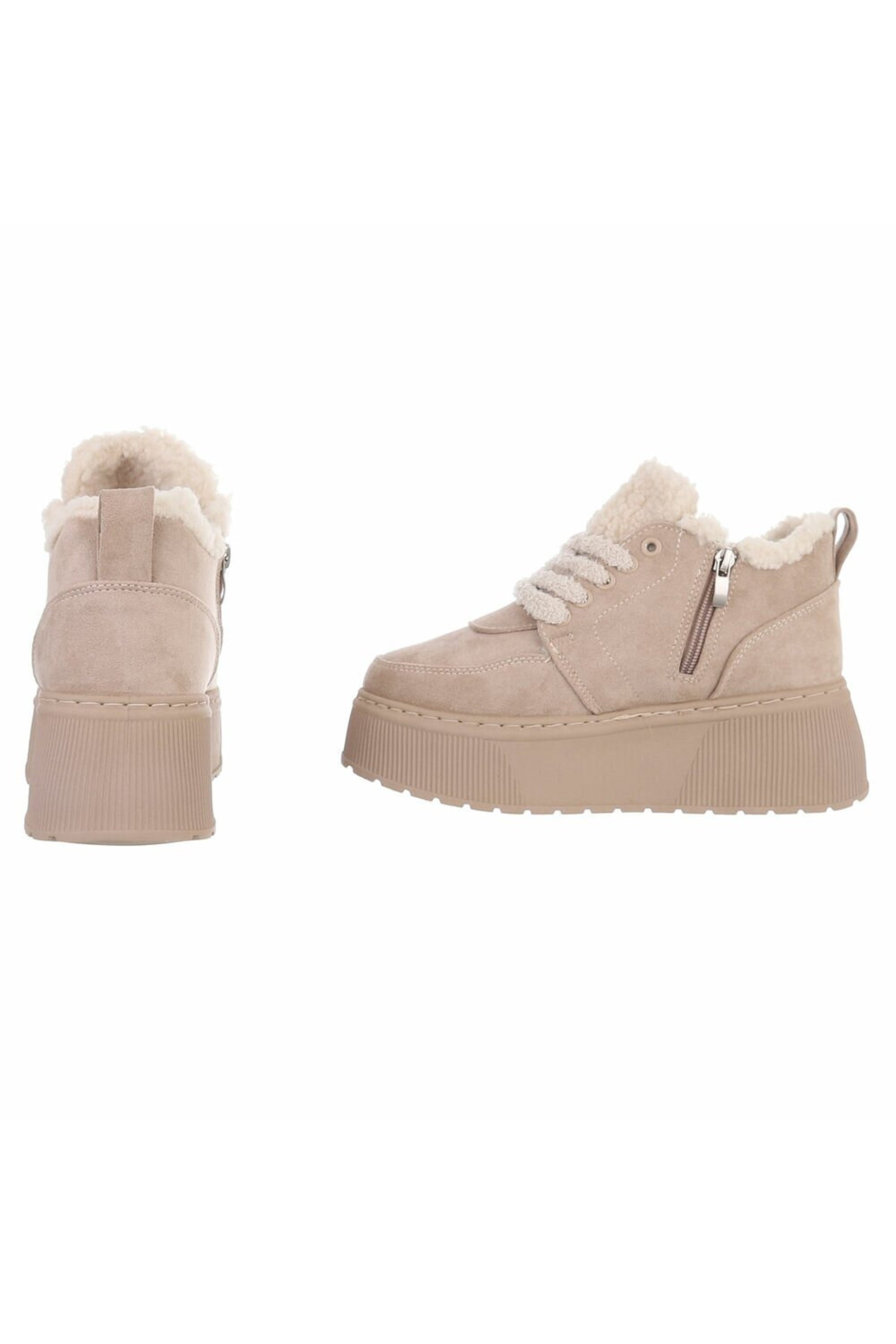 Teddy Plateau Sneaker, beige