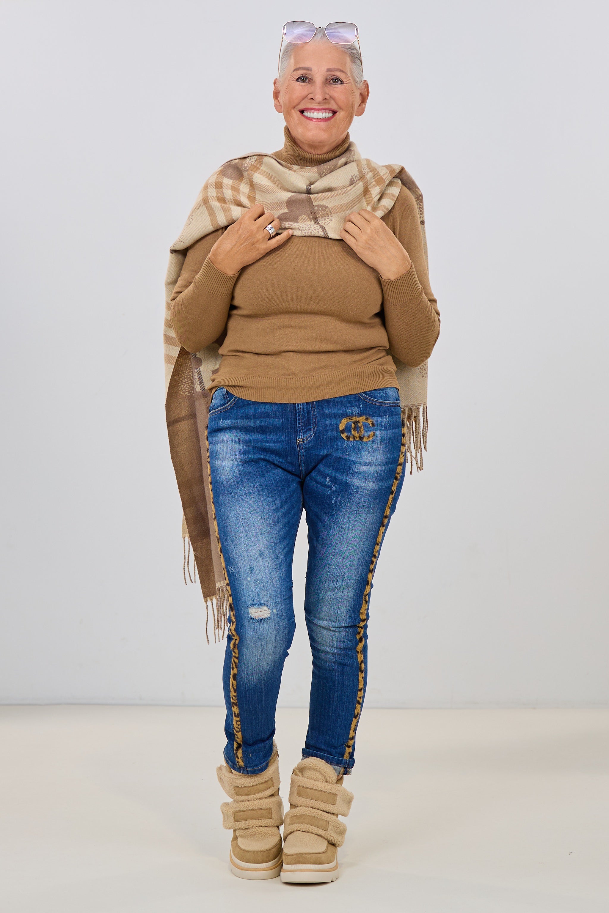 Rollkragen Pulli "Senorita", camel