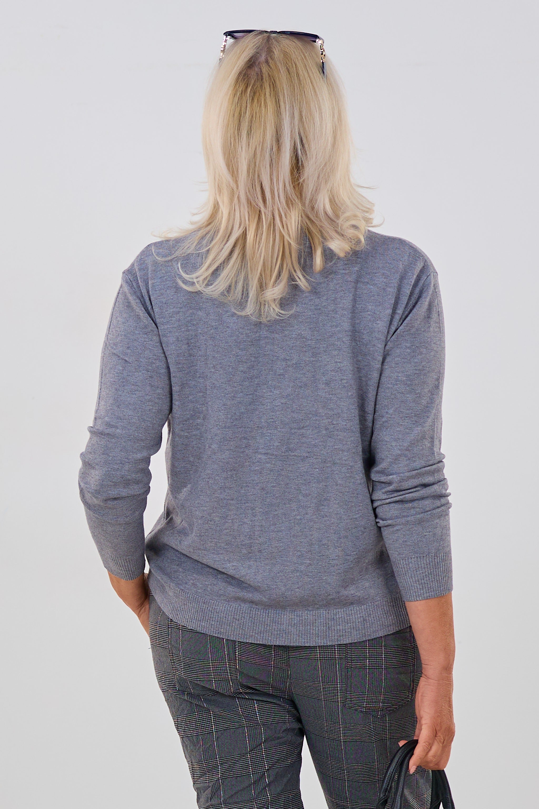 Rollkragen Pulli "Senora", grau