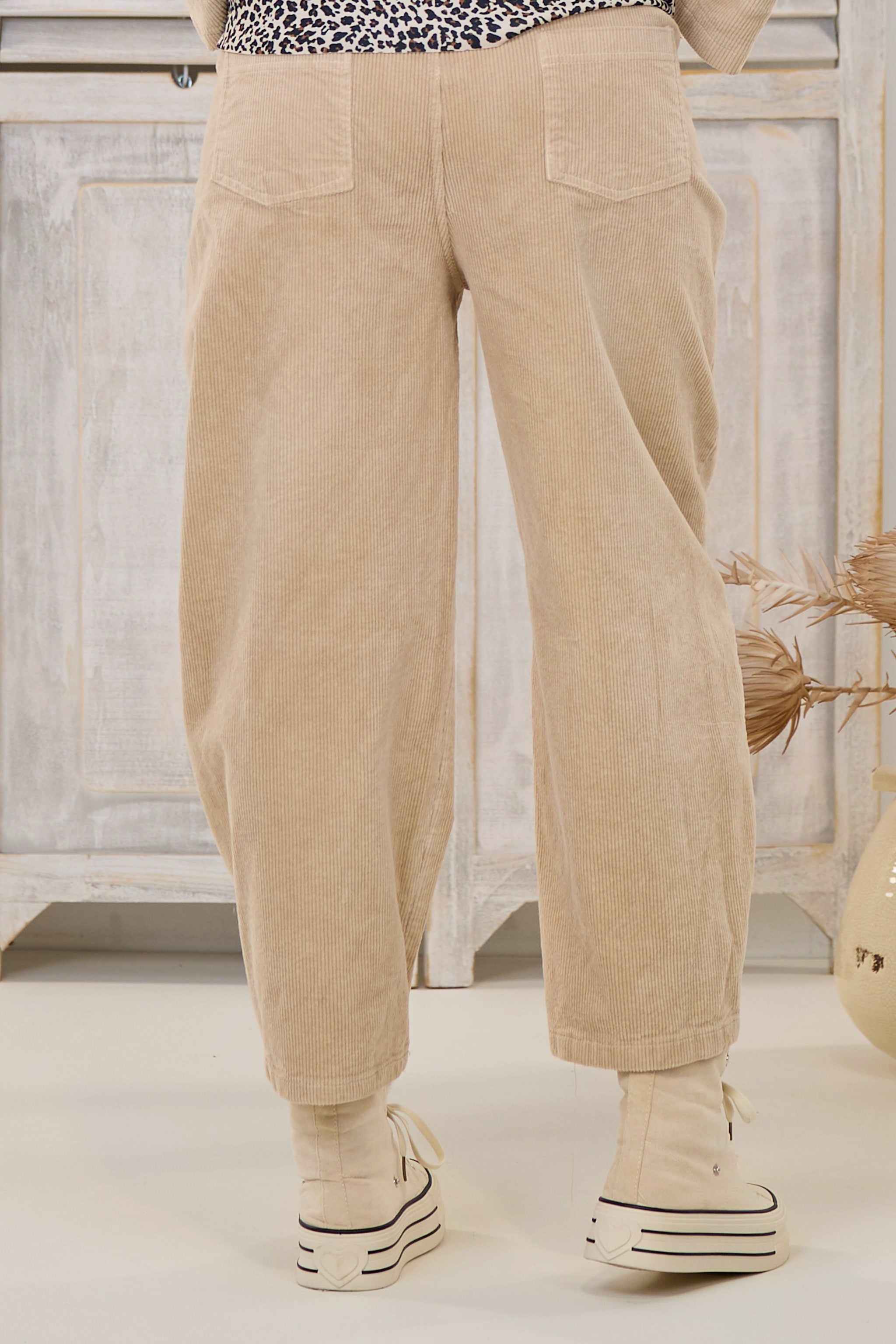 Cordhose im Balloon-Style, beige